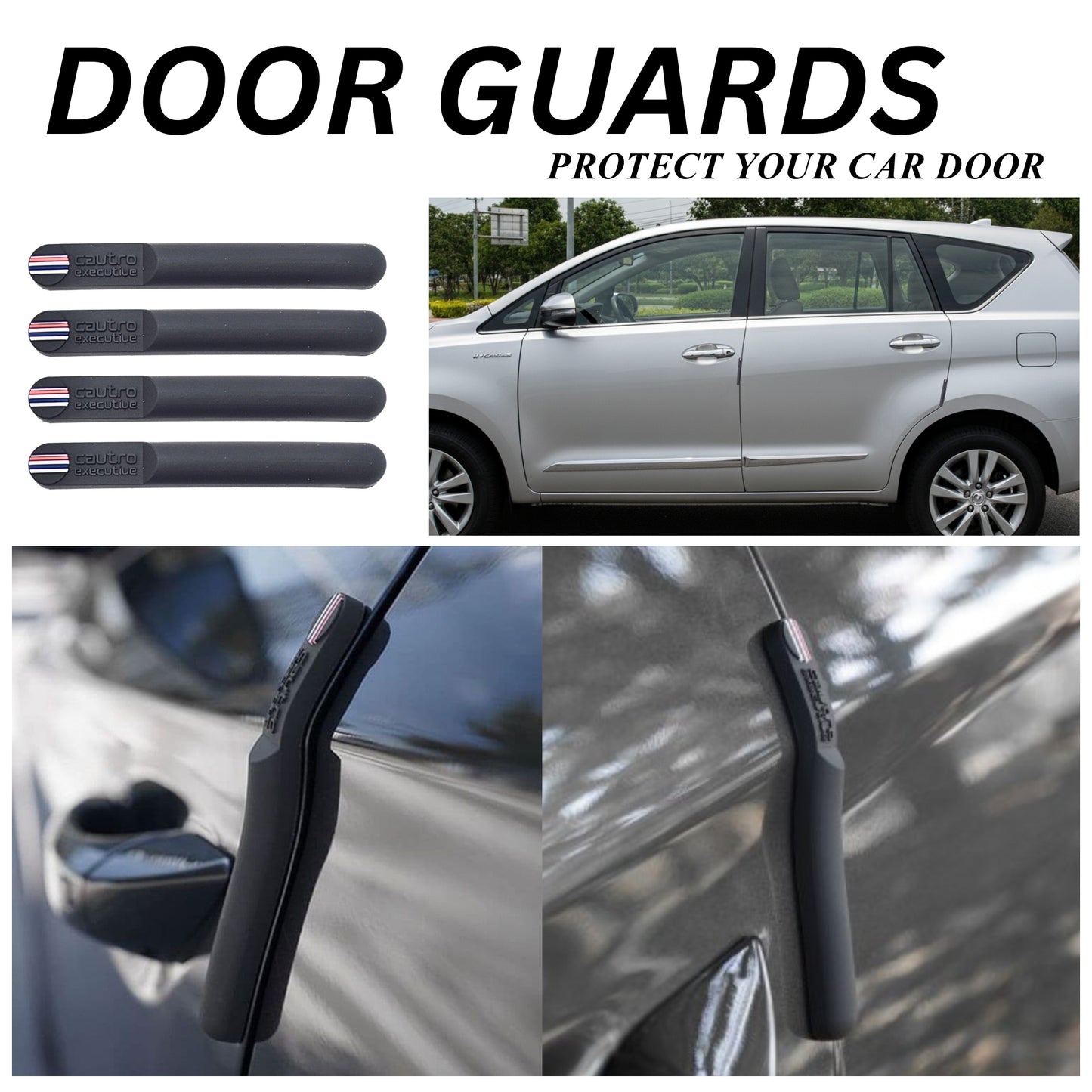Door Guards for Toyota Hycross-DOOR GUARDS-CARPLUS-Black-CARPIN D1-CARPLUS