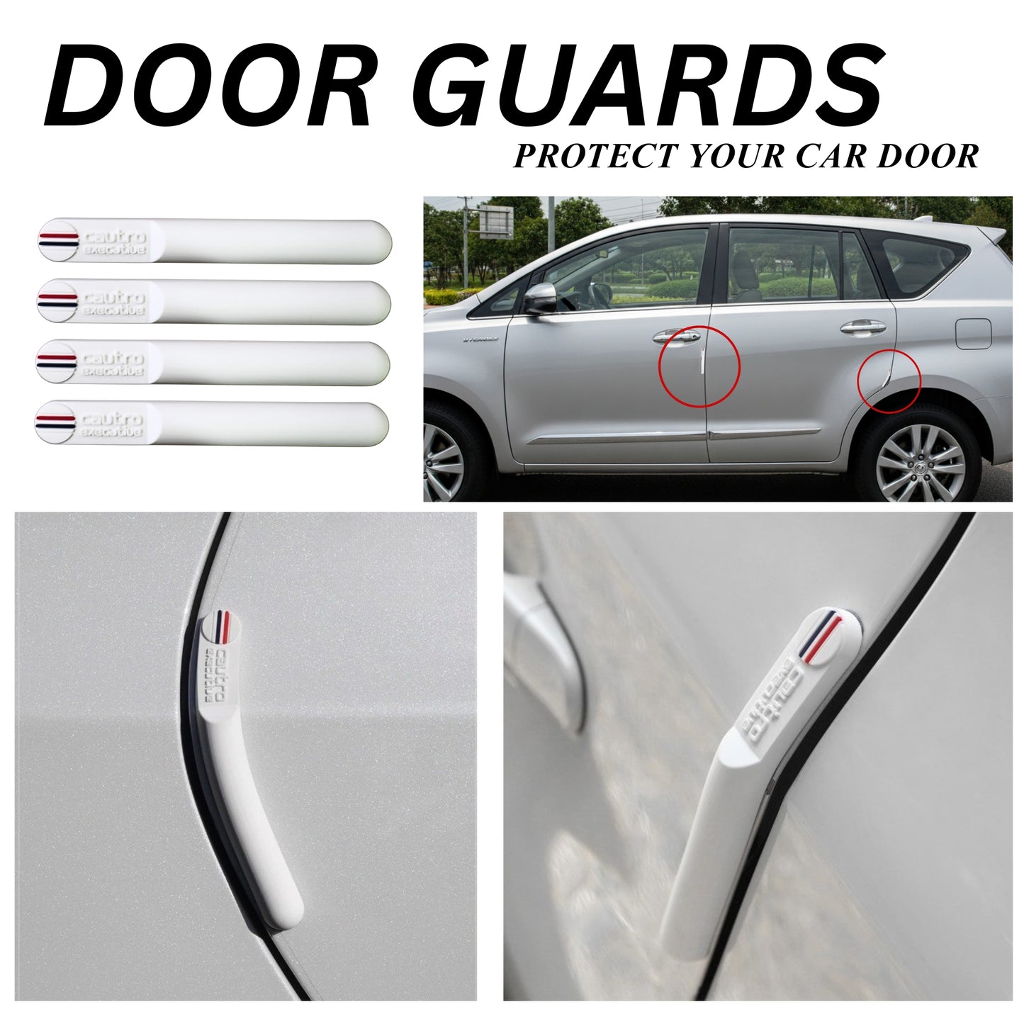 Door Guards for Toyota Hycross-DOOR GUARDS-CARPLUS-White-CARPIN D1-CARPLUS