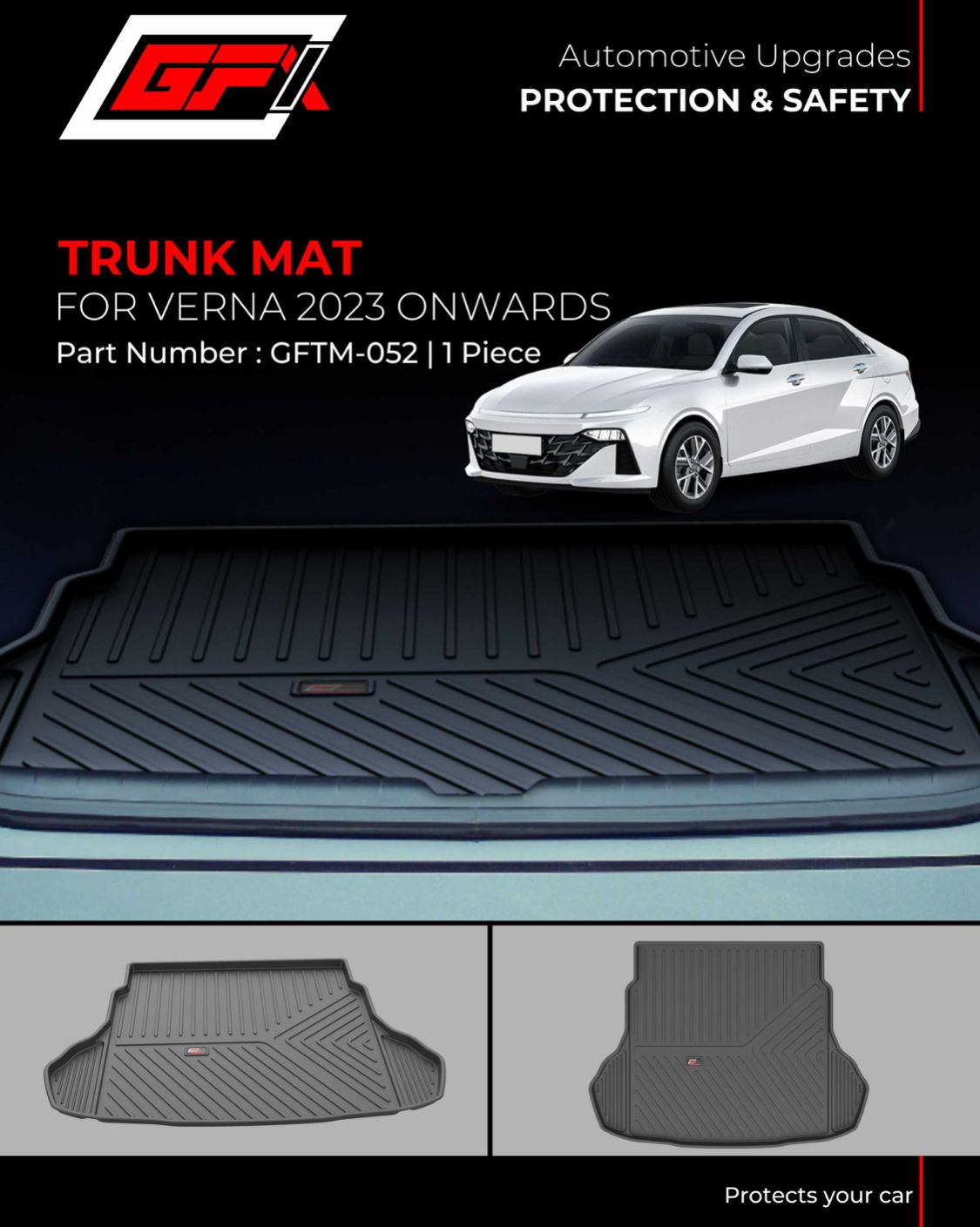
                  
                    GFX Car Trunk Mat for Hyundai Verna 2023 Onwards-CARGO BOOT MATS-GFX-CARPLUS
                  
                