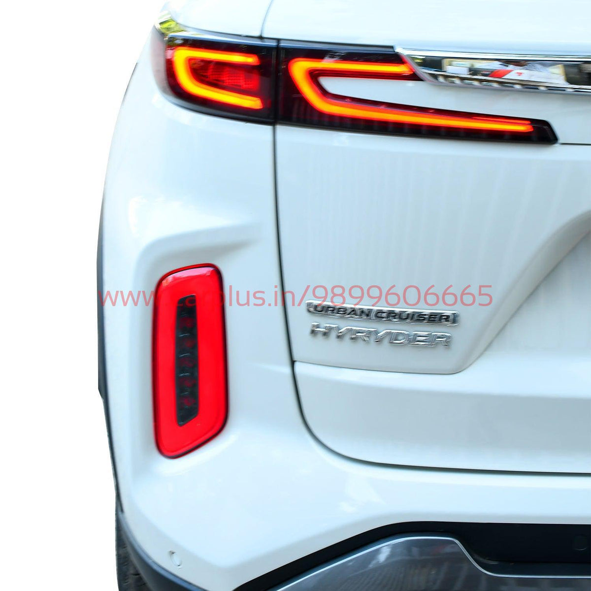 KMH Bumper Reflector for Toyota Hyryder(3 Functions // Smoke) CARPLUS