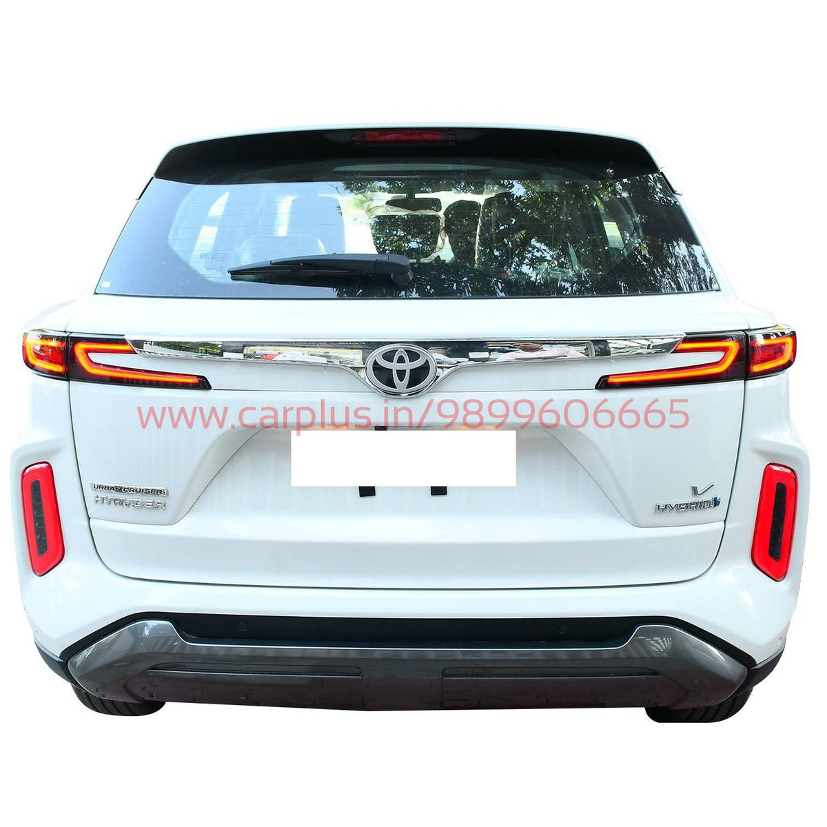 KMH Bumper Reflector for Toyota Hyryder(3 Functions // Smoke) CARPLUS