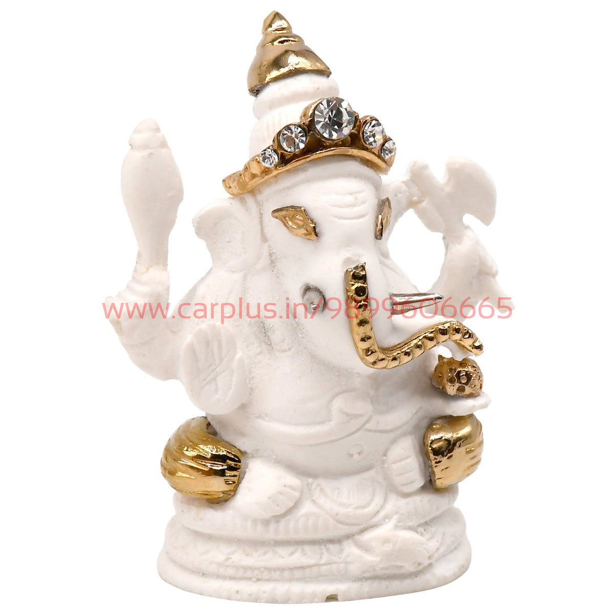 KMH High Quality Ceramic God Idol for Four Arms Ganesh(KCG005) CARPLUS