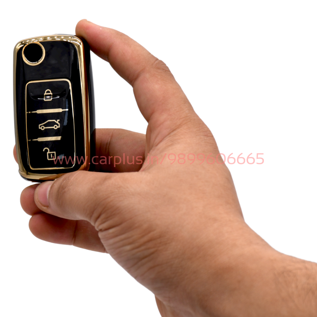 KMH - TPU Gold Car Key Cover Compatible with Volkswagen Polo Vento Jet –  CARPLUS