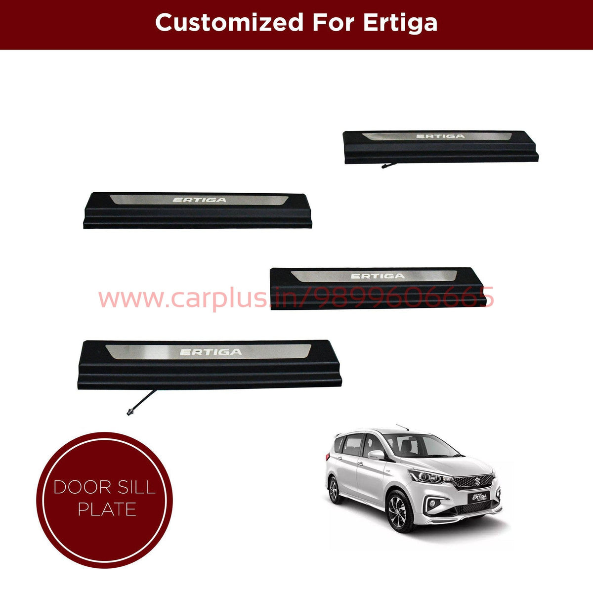 KMH Premium Door Sill Plate for Maruti Suzuki Ertiga (2nd GEN) CARPLUS