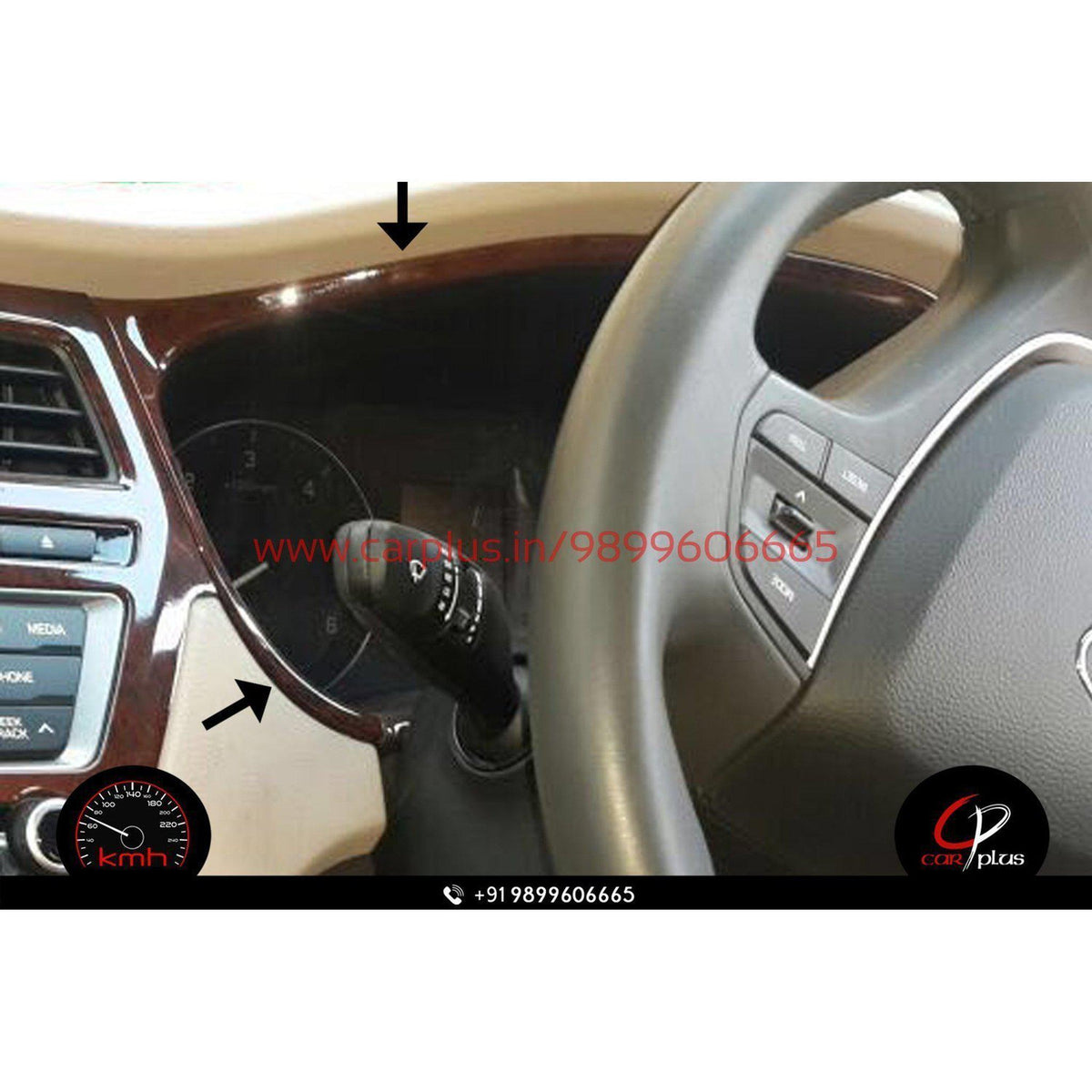 KMH Wooden Meter Cover For Hyundai I20 Elite (1Pc) – CARPLUS