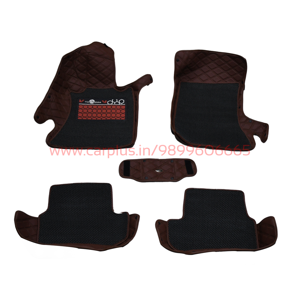 Top Gear 4D Cross HC Leatherite Mats for BMW 5 Series Walnut HC