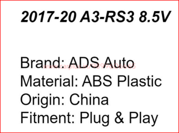 
                  
                    13-16 8V A3 RS3-CARPLUS-CARPLUS
                  
                