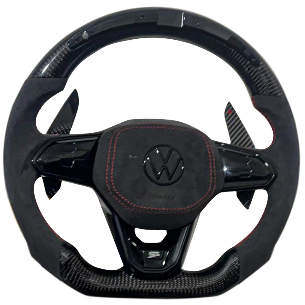 MQB Steering Wheel Red Stich for Volkswagen Polo 2014-2023
