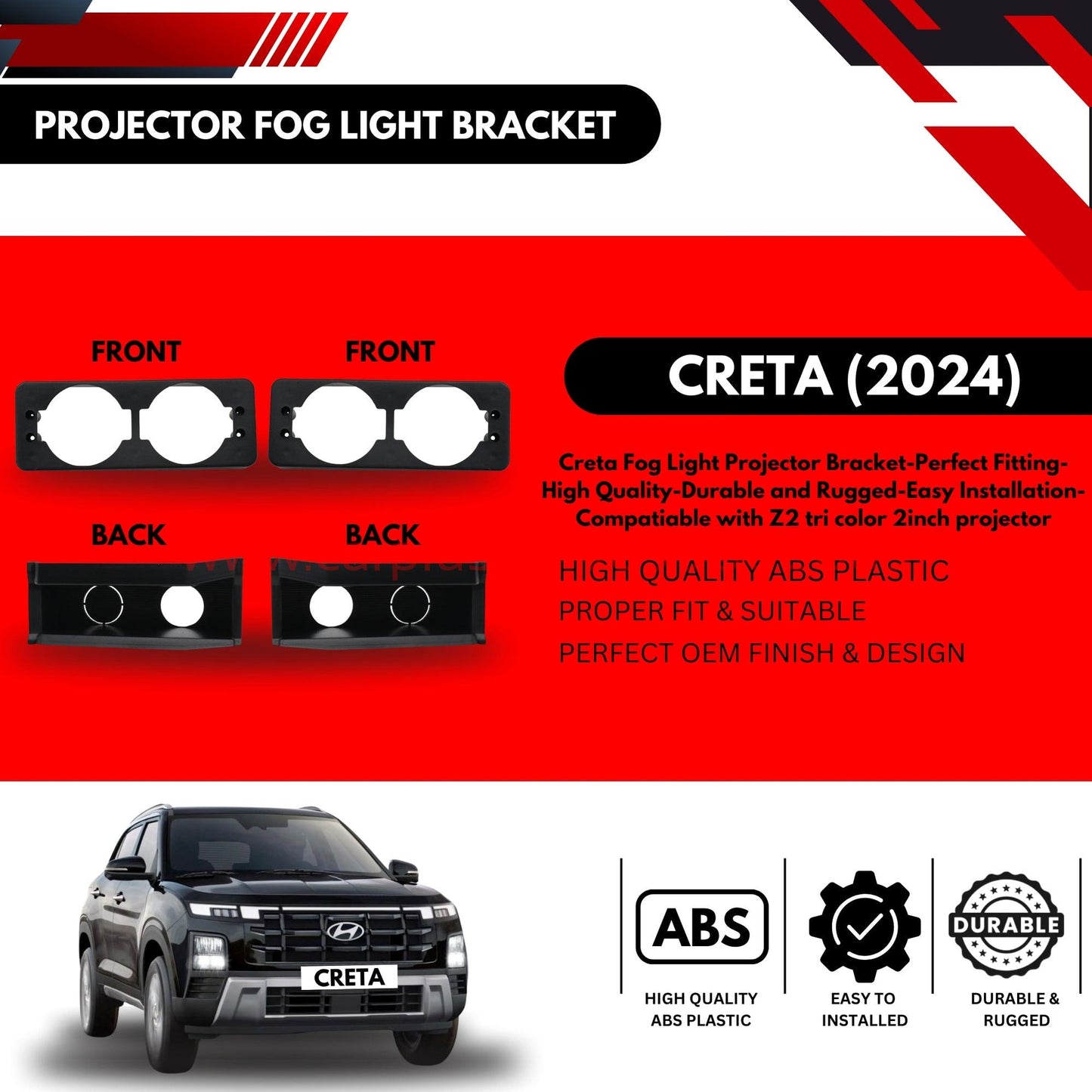 
                  
                    2" FOG LIGHT FITTING / BRACKET for Hyundai Creta 2024-BRACKETS-CARPLUS-CARPLUS
                  
                