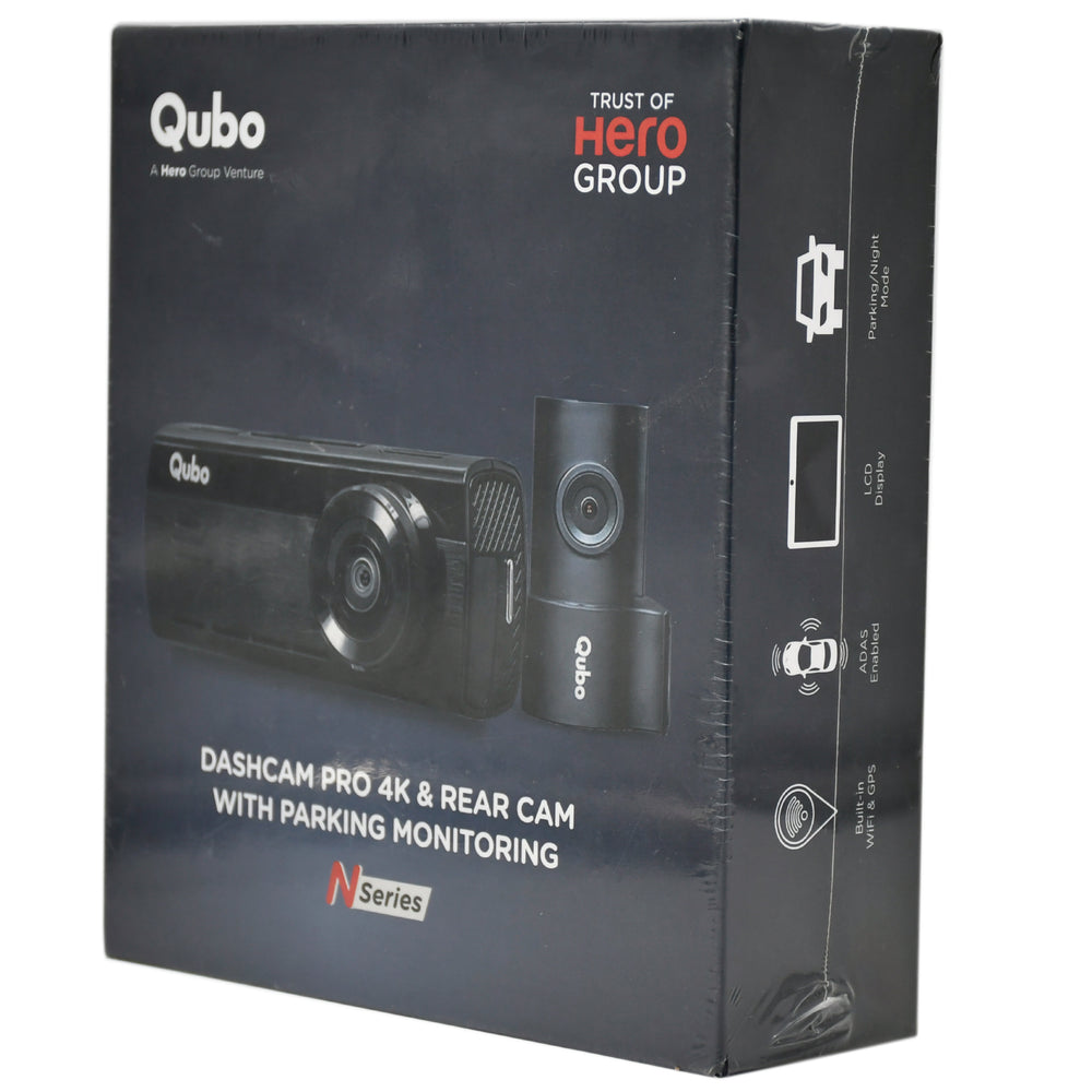 
                  
                    Qubo 4K-HCASV004 Smart Dashcam Pro 4K & Rear Cam With Parking Monitoring (Black)-HCA04
                  
                