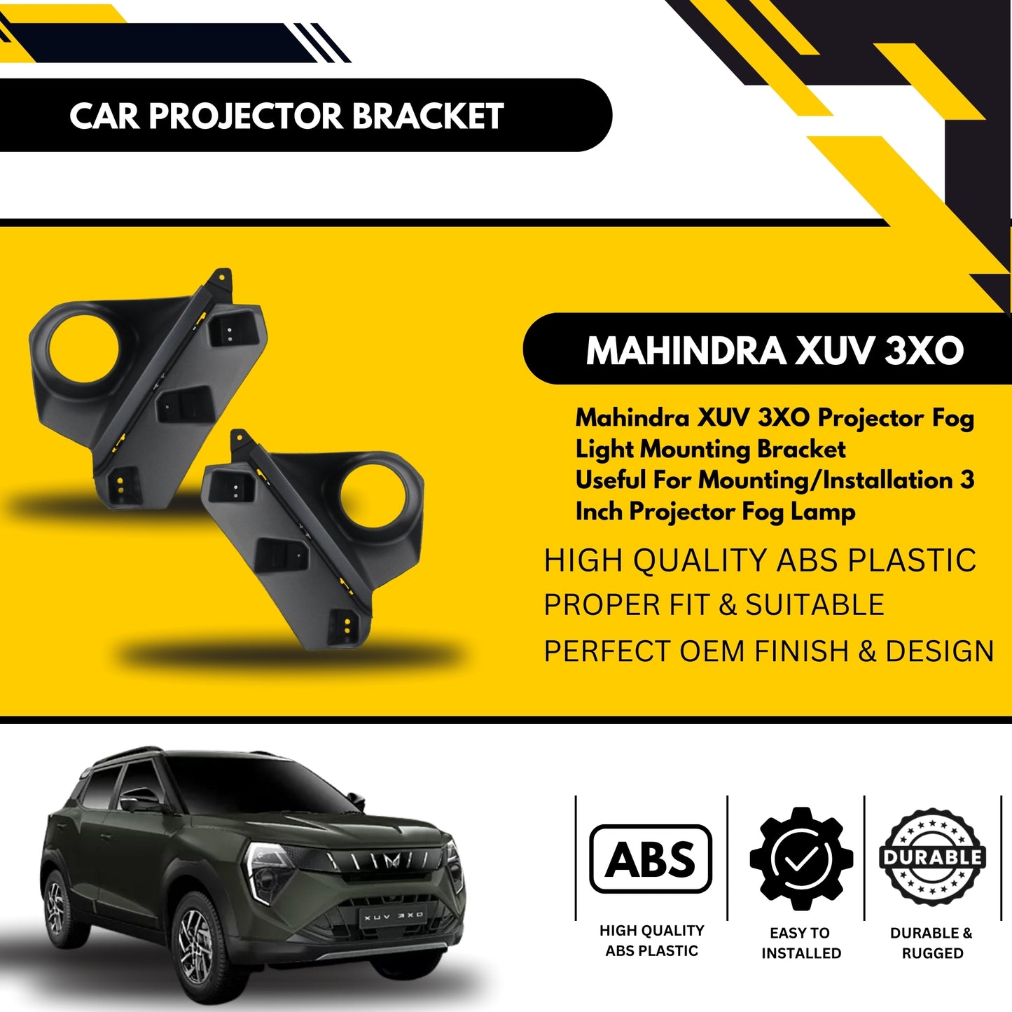 
                  
                    3" FOG LIGHT FITTING / BRACKET for Mahindra 3XO-BRACKETS-CARPLUS-CARPLUS
                  
                