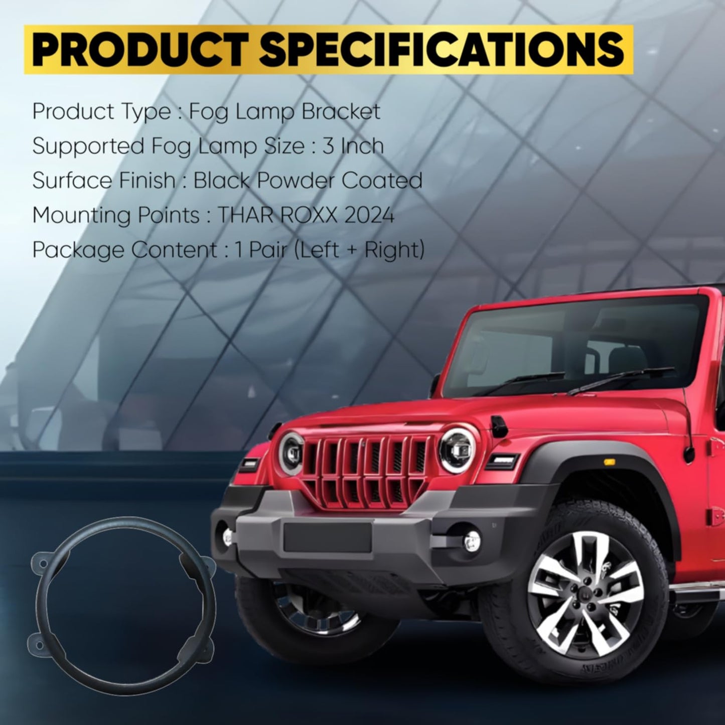
                  
                    3" FOG LIGHT FITTING / BRACKET for Mahindra Thar Roxx-FOG LIGHT-CARPLUS-CARPLUS
                  
                
