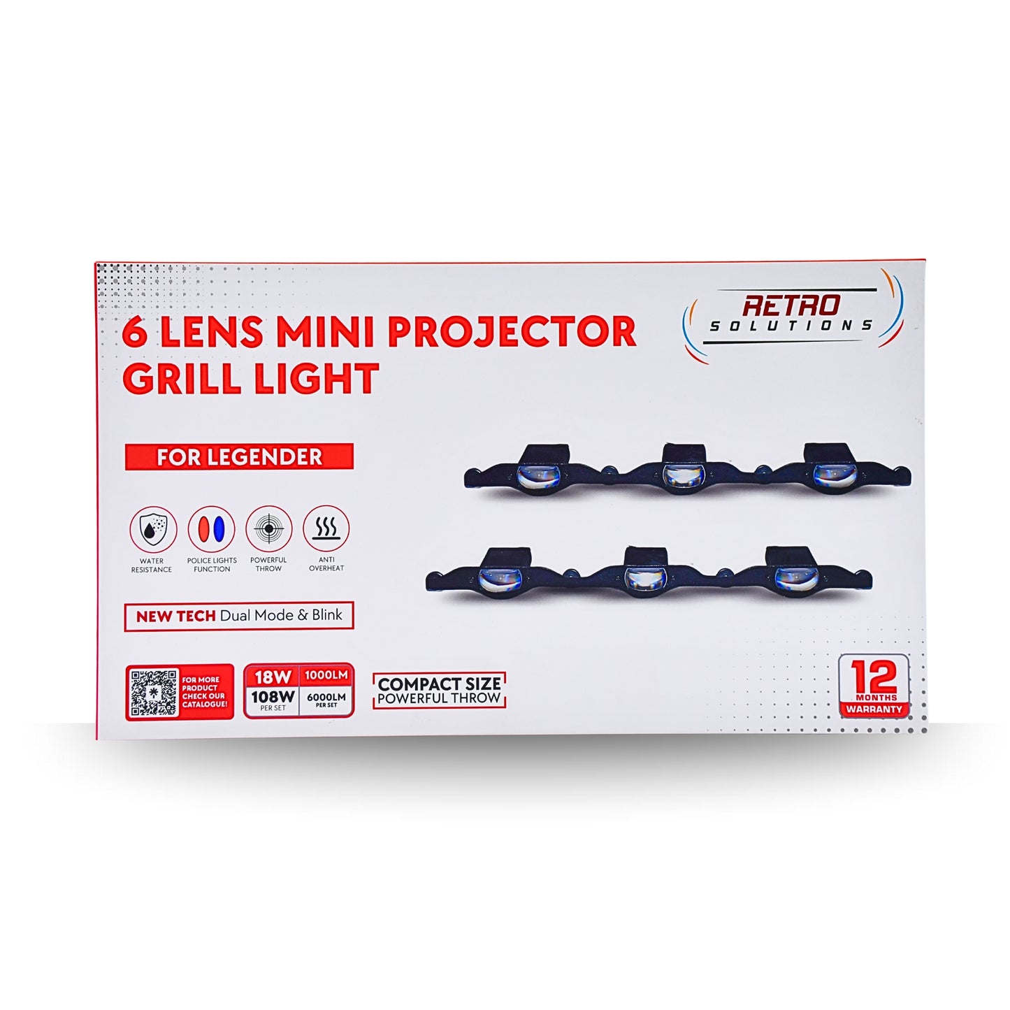 
                  
                    6 Lens Mini Projector Grill Light for Toyota Fortuner-GRILLE-RETRO-CARPLUS
                  
                