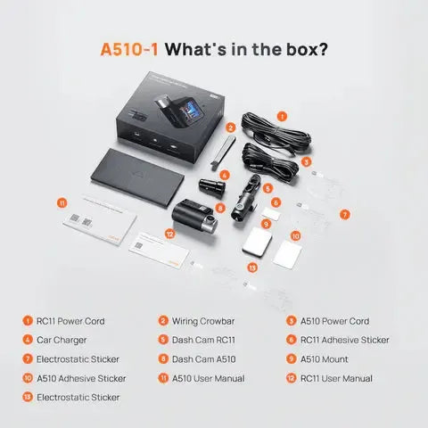 
                  
                    70MAI Dashcam A510-Front+Rear DashCam Set STARVIS 2-DashCamera-70MAI-CARPLUS
                  
                