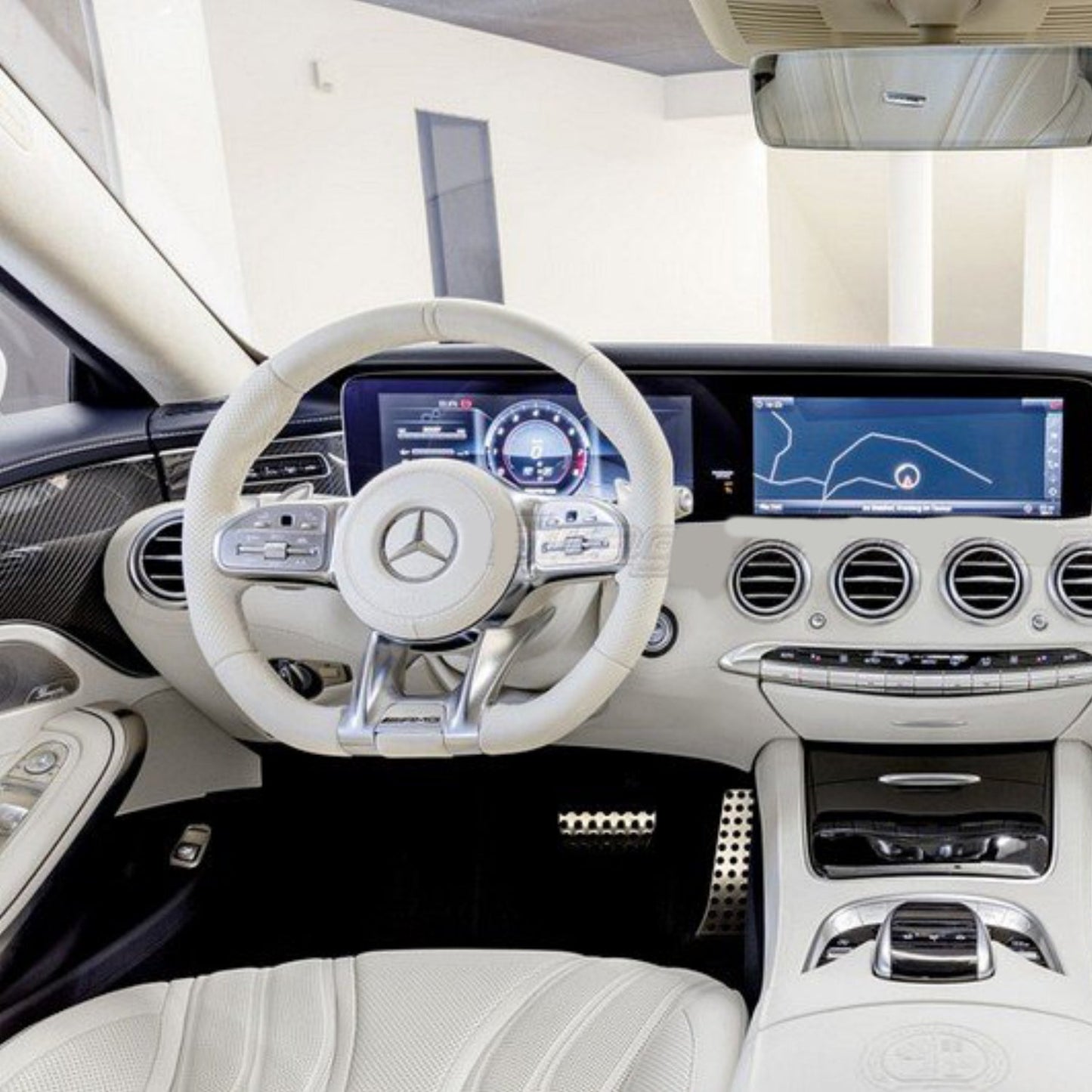 
                  
                    AMG Steering Wheel for Mercedes Beige-STEERING WHEEL-RETRO-CARPLUS
                  
                