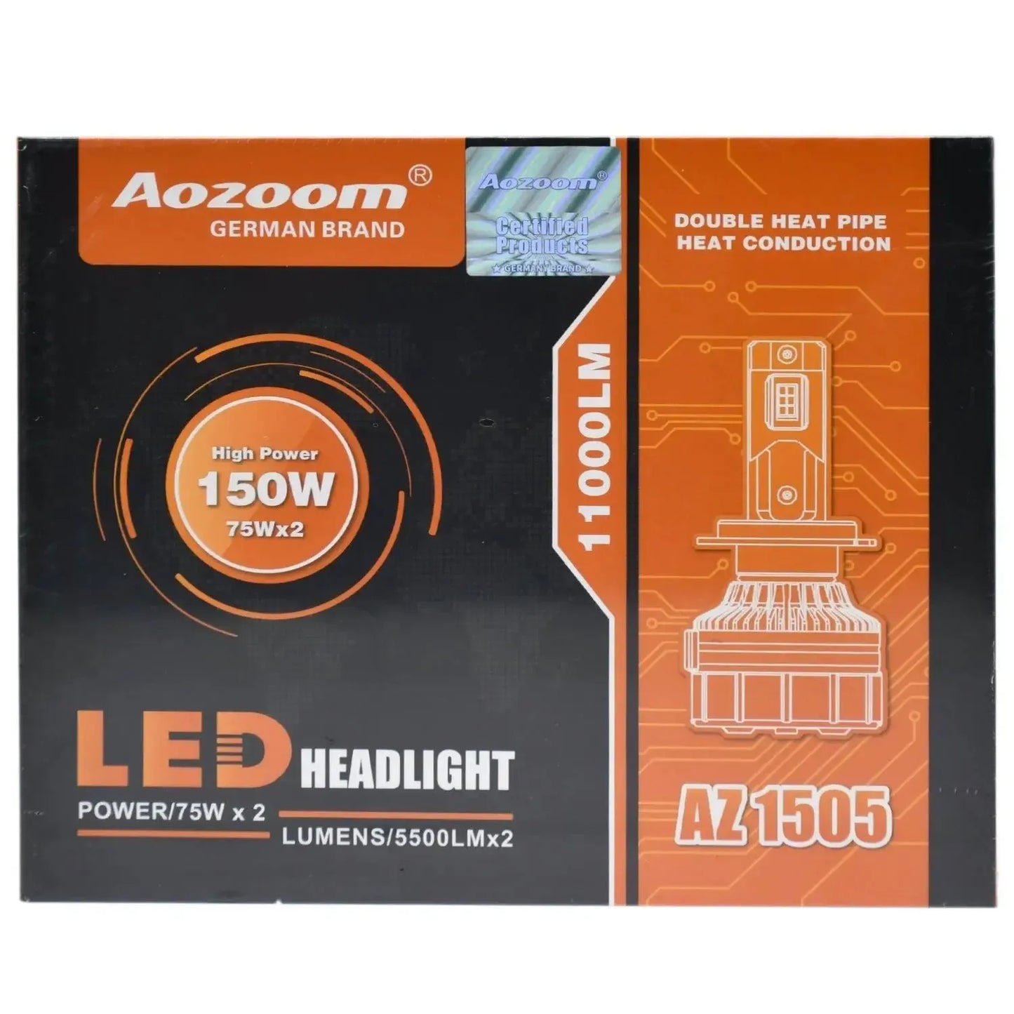 
                  
                    AOZOOM 150W Headlight Bulb 4300K AZ1505S-H11-LED HEAD LAMP-AOZOOM-CARPLUS
                  
                