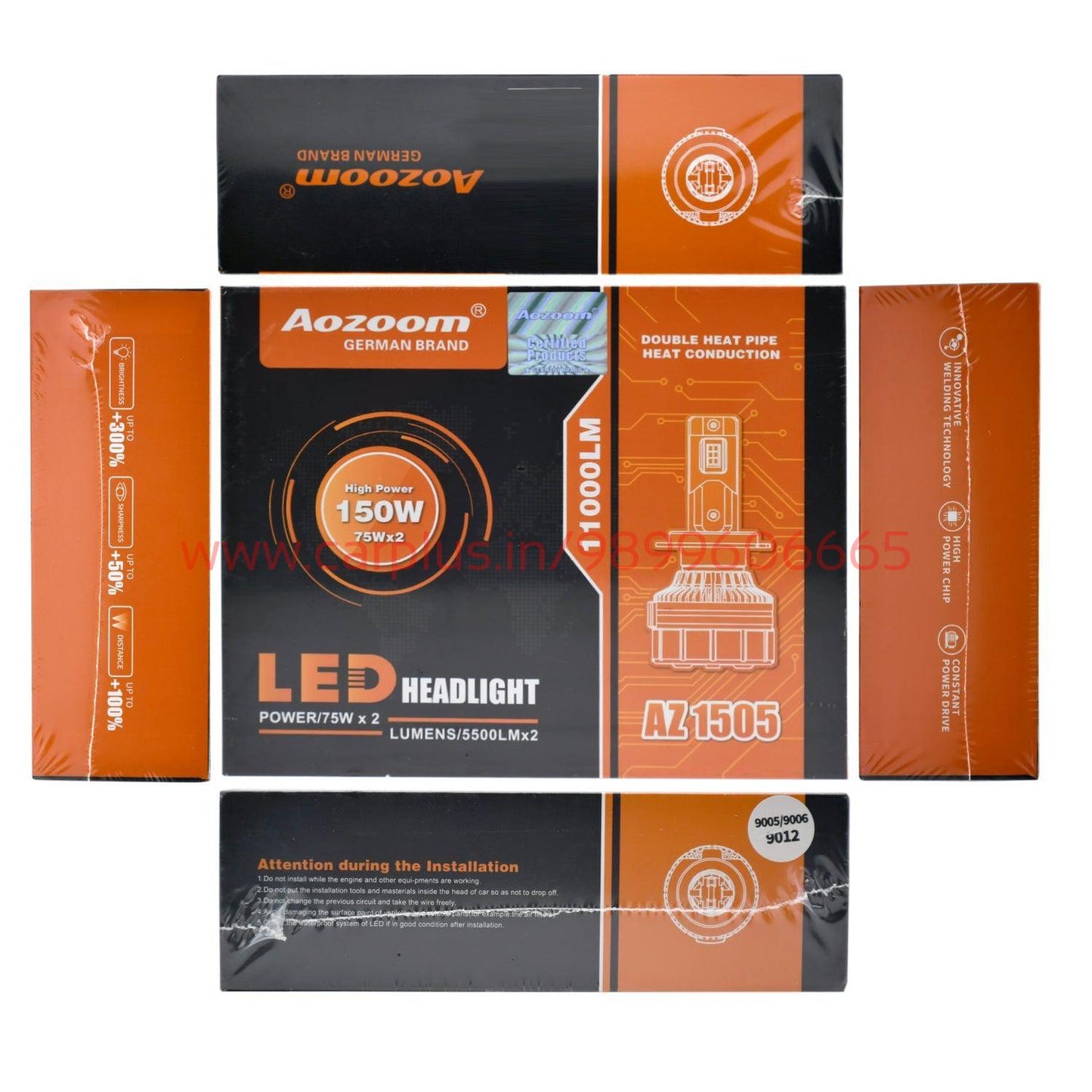 
                  
                    Aozoom 150W Headlight Bulb 6000K AZ1505-9005/9006/9012-CARPLUS-CARPLUS
                  
                