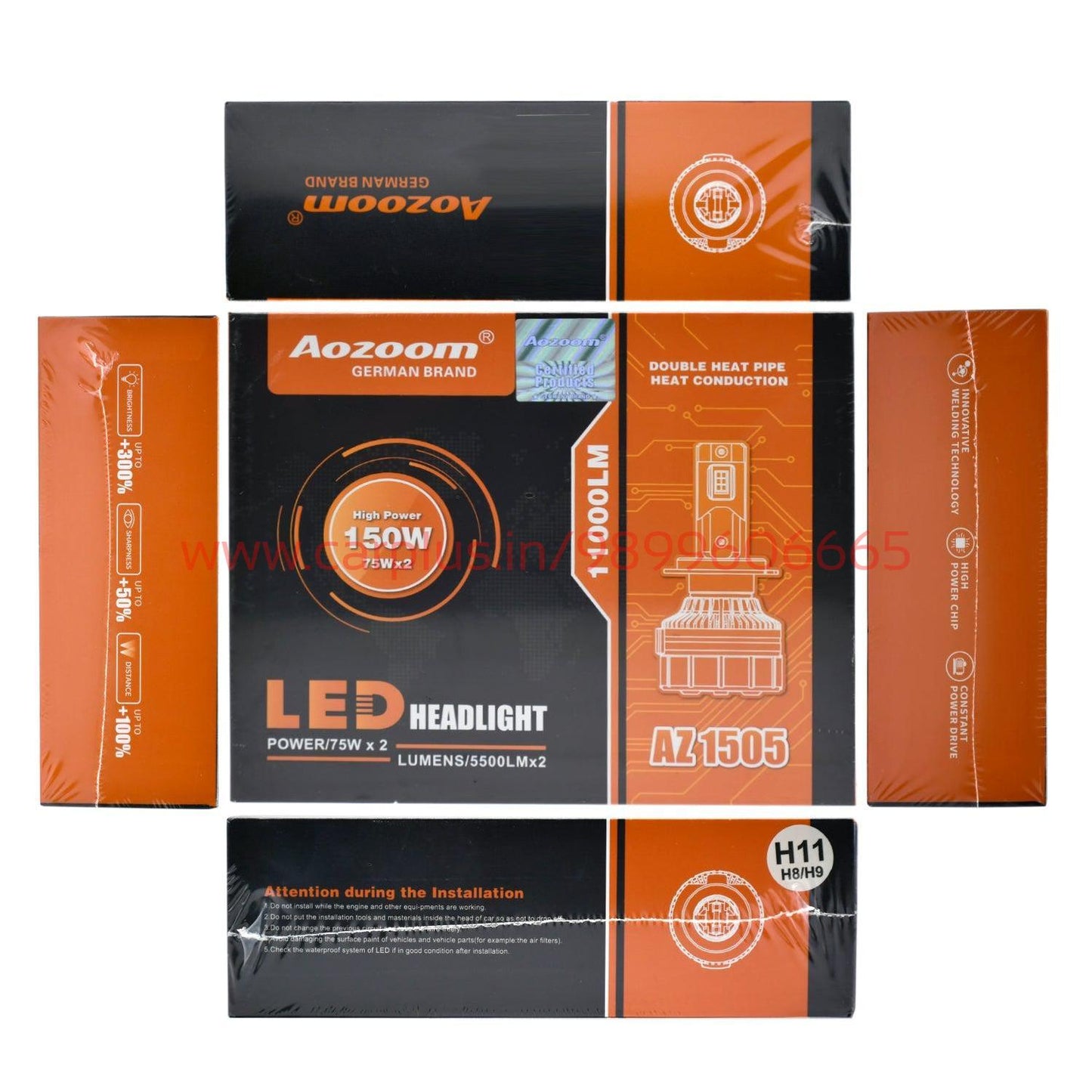 
                  
                    Aozoom 150W Headlight Bulb 6000K AZ1505-H8/H9/H11-CARPLUS-CARPLUS
                  
                
