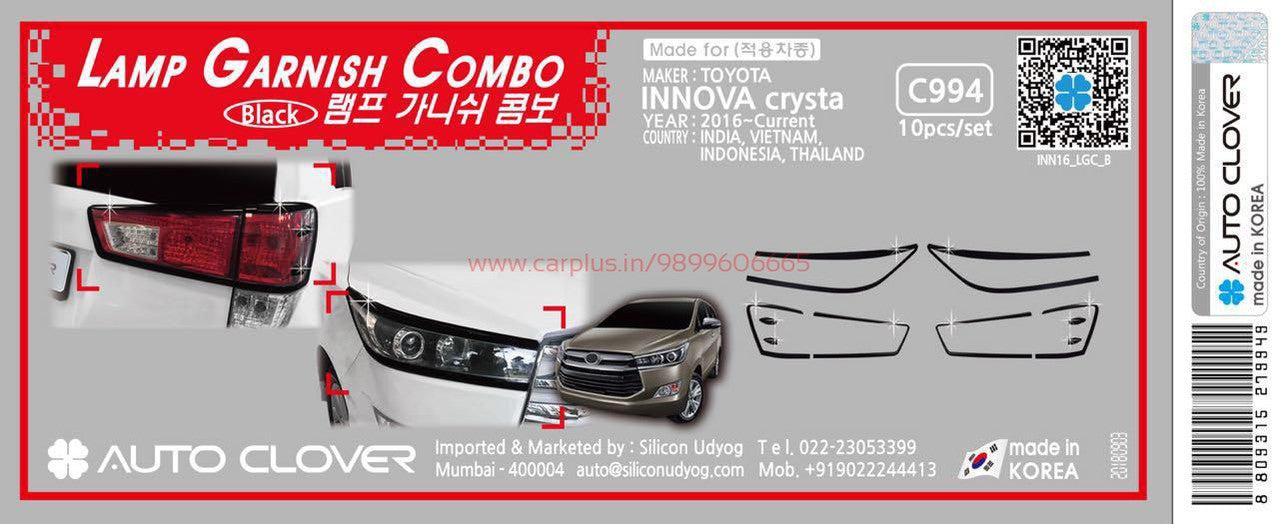 
                  
                    AUTO CLOVER C994 Gloss Black Head Light & Tail Light Cover for Toyota Innova Crysta (2nd GEN, Set Of 10 Pcs)-EXTERIOR-AUTO CLOVER-CARPLUS
                  
                