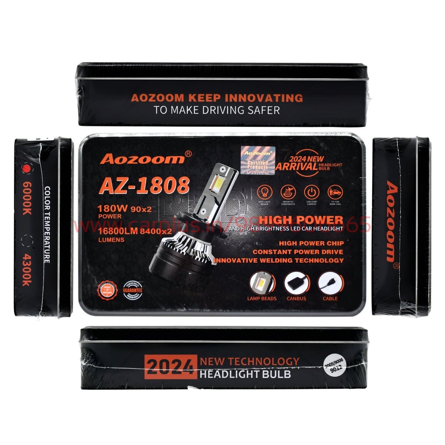 
                  
                    Aozoom 180W Headlight Bulb 6000K AZ1808-9005/9006/9012-CARPLUS-CARPLUS
                  
                