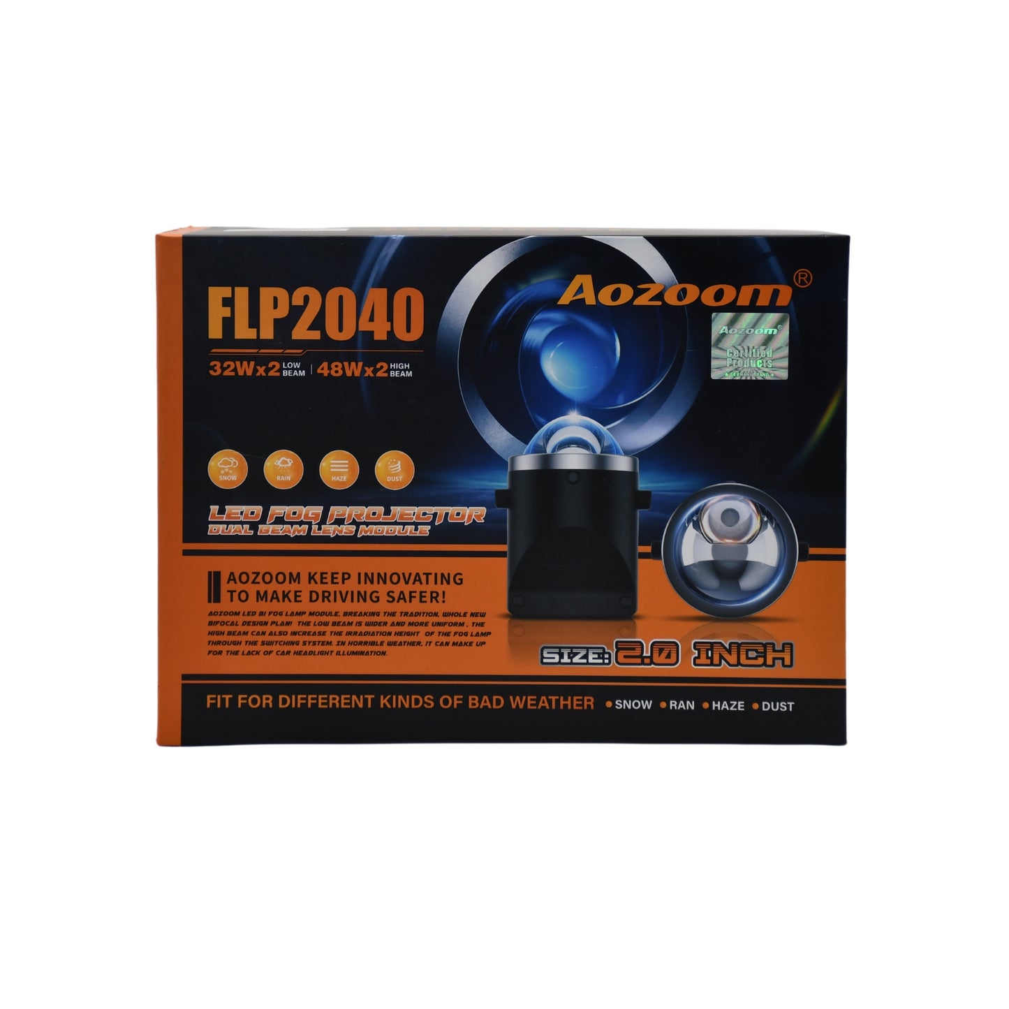 
                  
                    AOZOOM 2.0 Inch Fog LED Projector Dual Beam Lens Kit (FLP2040)-WHITE-FOG LAMP-AOZOOM-CARPLUS
                  
                