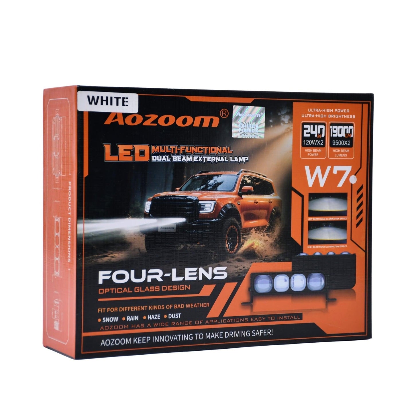 
                  
                    Aozoom W7 (ALZD-07-01) Four Lens Optical Glass Design Auxiliary Lens Projector-WHITE-FOG LIGHT-AOZOOM-CARPLUS
                  
                
