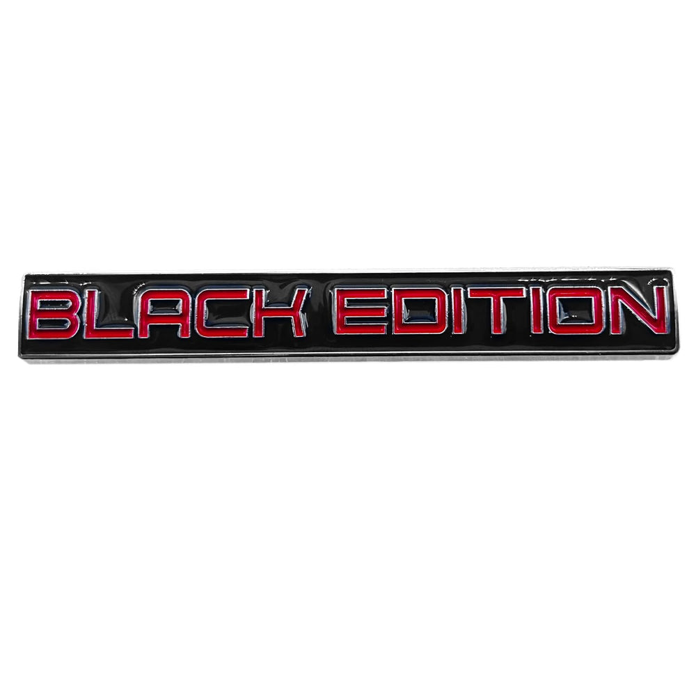 BLACK EDITION Emblem 3D Badge-BADGES-CARPLUS-Red & Black (Outer Chrome) - D1-CARPLUS