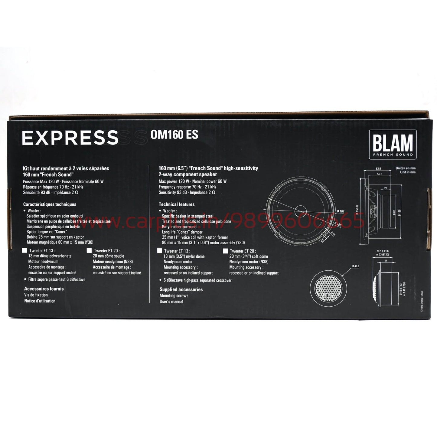 
                  
                    BLAM 160MM High Sensitivity 2-Way Component Speaker - (OM160 ES13)-COMPONENT SPEAKERS-BLAM-CARPLUS
                  
                