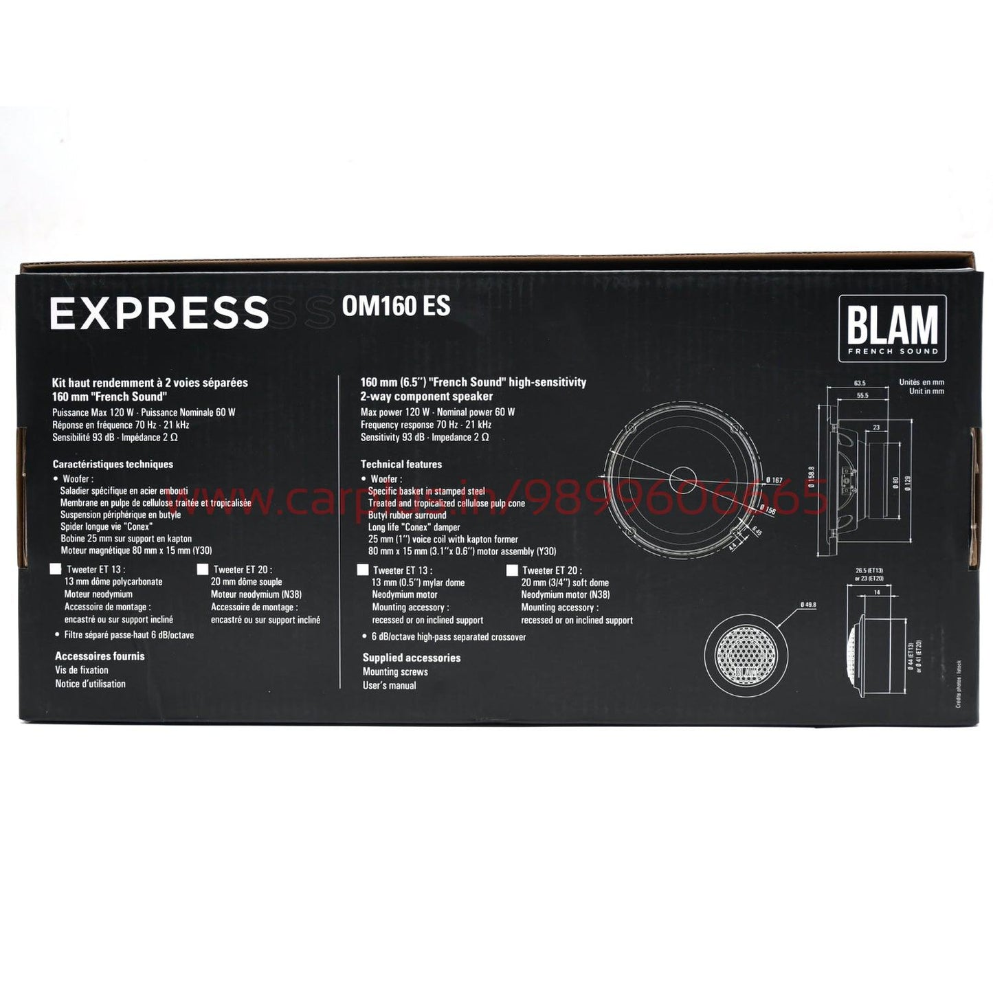 
                  
                    BLAM 160MM High Sensitivity 2-Way Component Speaker(OM160ES13)-COMPONENT SPEAKERS-BLAM-CARPLUS
                  
                