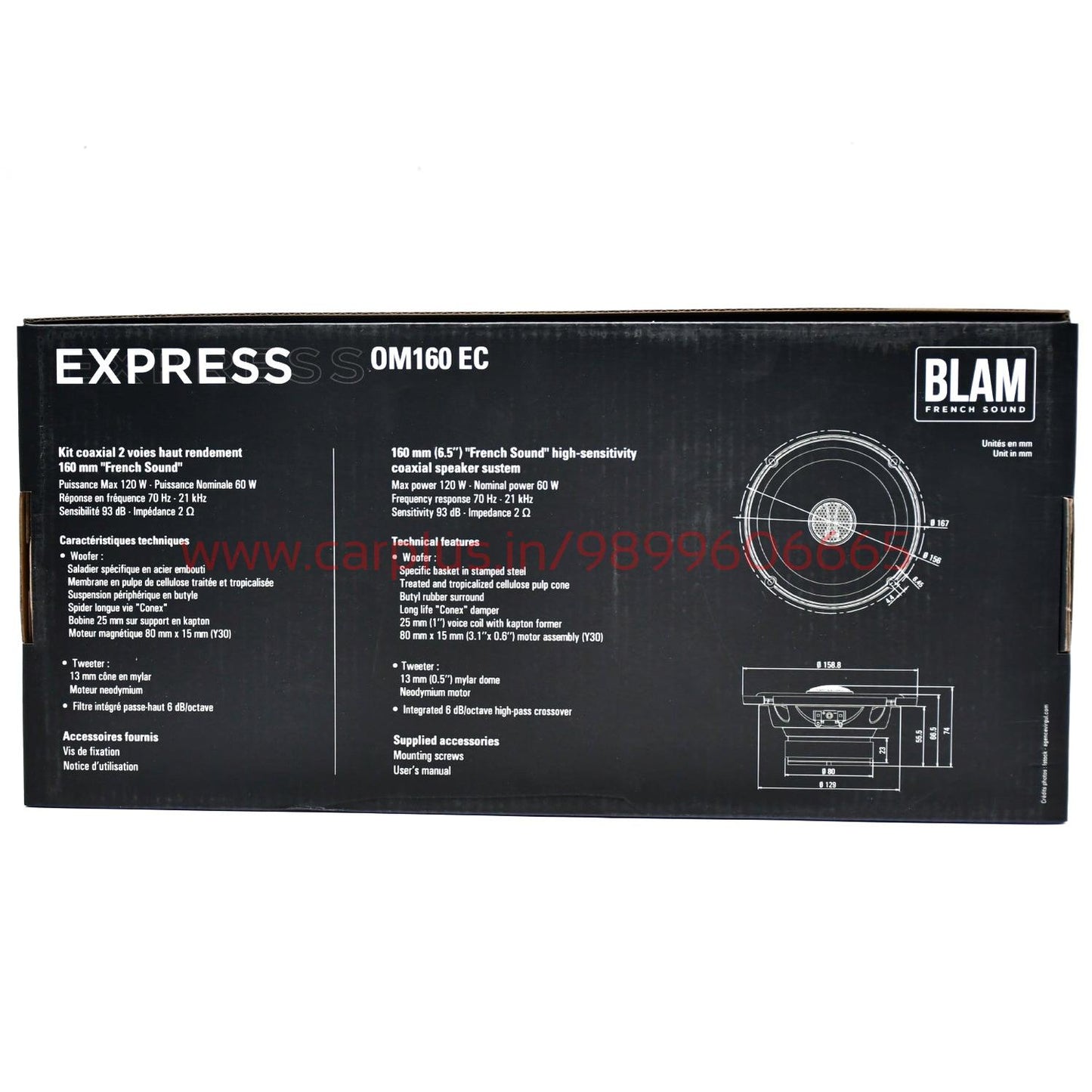 
                  
                    BLAM 160MM High Sensitivity 2-Way Coaxial Speaker(OM160EC)-COAXIAL SPEAKERS-BLAM-CARPLUS
                  
                