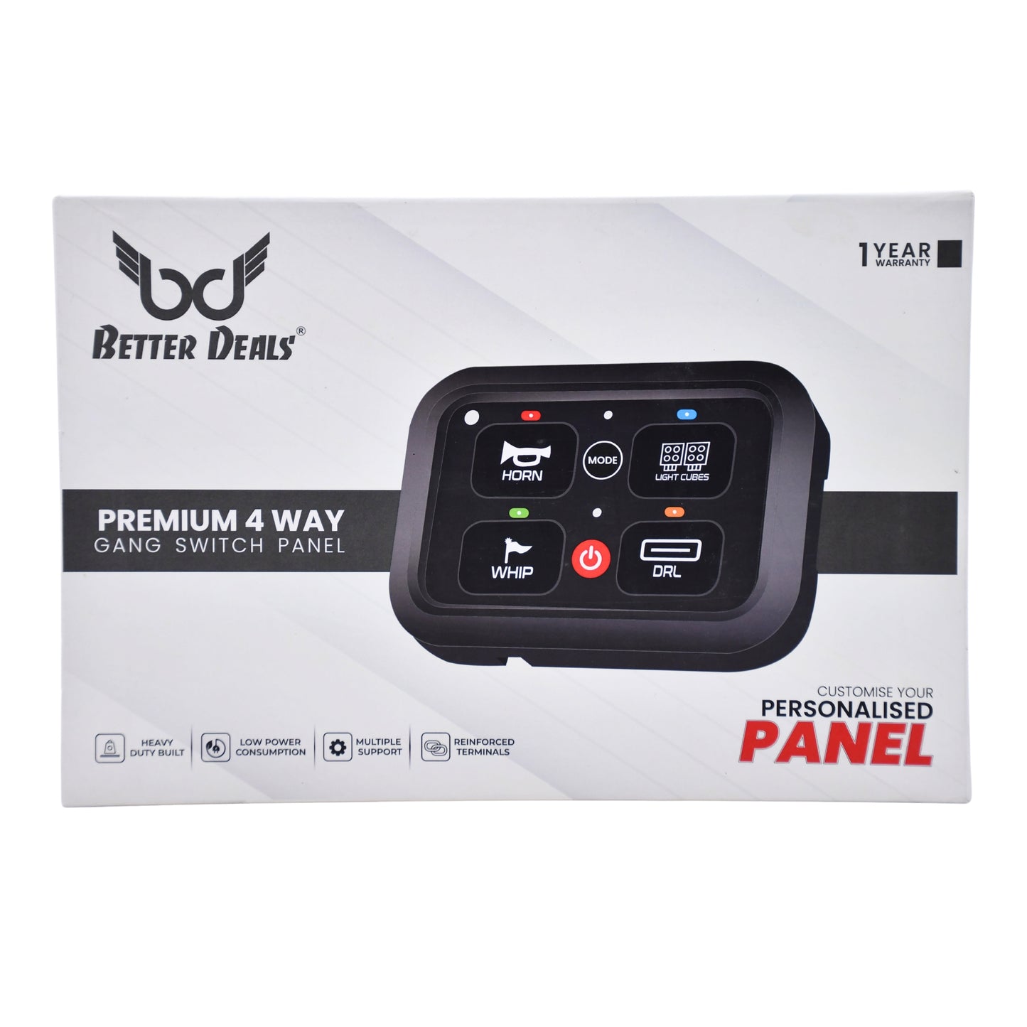 
                  
                    BETTER DEALS Premium 4 Way Gang Switch Panel-SWITCH-BETTER DEALS-CARPLUS
                  
                
