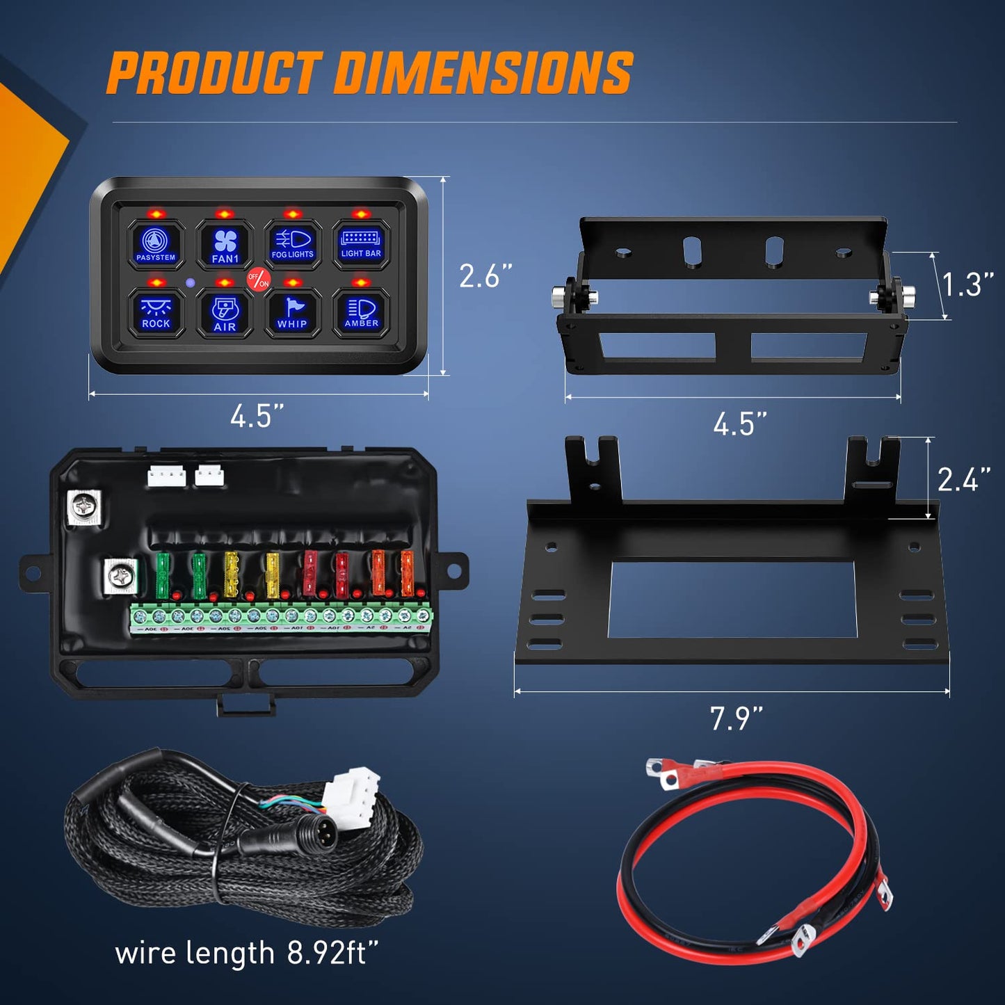 
                  
                    BETTER DEALS Premium 8 Way Gang Switch Panel-SWITCH-BETTER DEALS-CARPLUS
                  
                