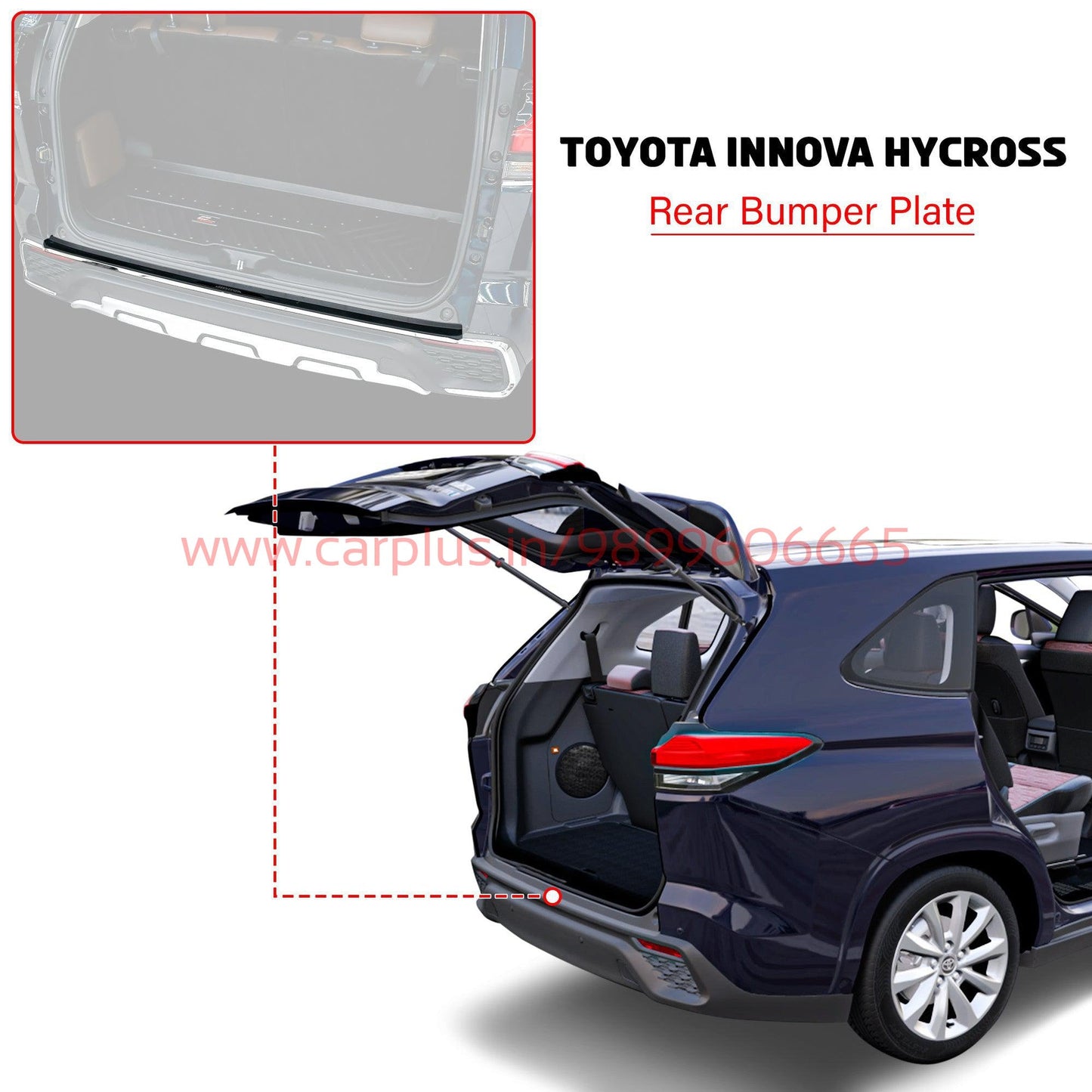 
                  
                    KMH Rear Bumper Plate For Toyota Hycross (Set Of 1 Pc, Black)-EXTERIOR-KMH-CARPLUS
                  
                