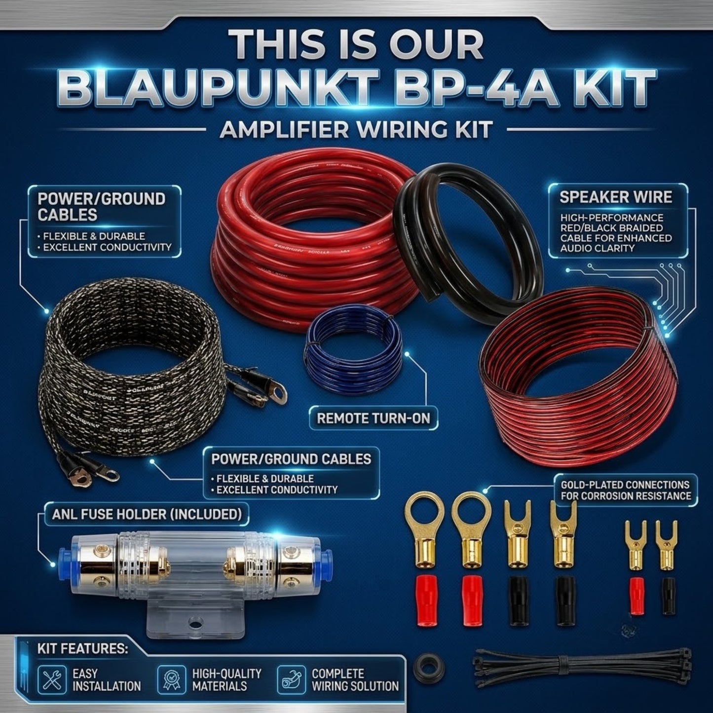 
                  
                    BLAUPUNKT BP – 4A KIT Amplifier Wiring Kit (OFC)-WIRING KIT-BLAUPUNKT-CARPLUS
                  
                