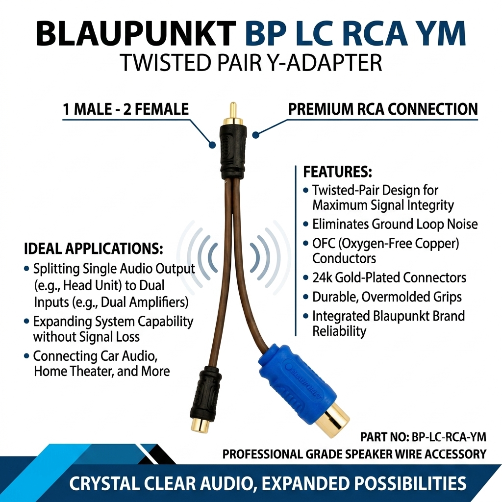 
                  
                    BLAUPUNKT BP LC RCA Y M Connector (1 Male – 2 Female – OFC)-CONNECTOR-BLAUPUNKT-CARPLUS
                  
                