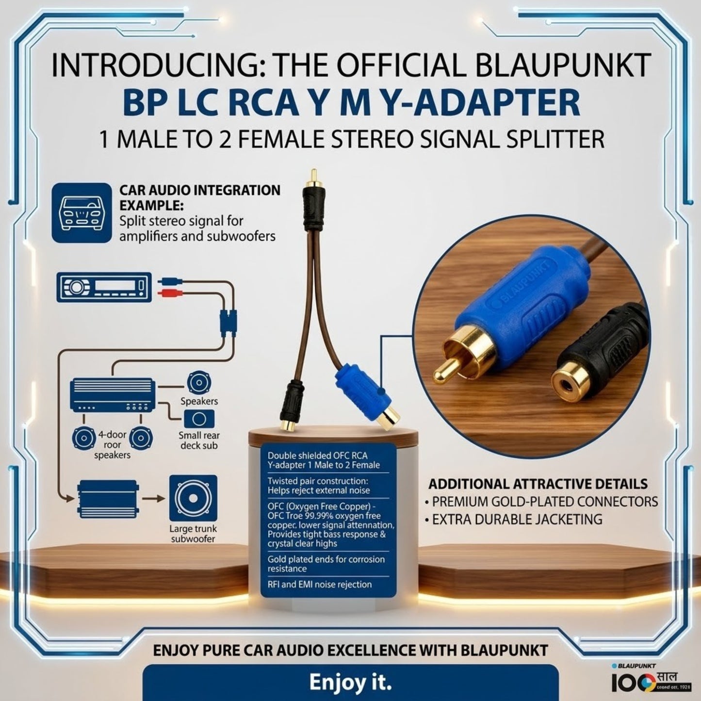 
                  
                    BLAUPUNKT BP LC RCA Y M Connector (1 Male – 2 Female – OFC)-CONNECTOR-BLAUPUNKT-CARPLUS
                  
                