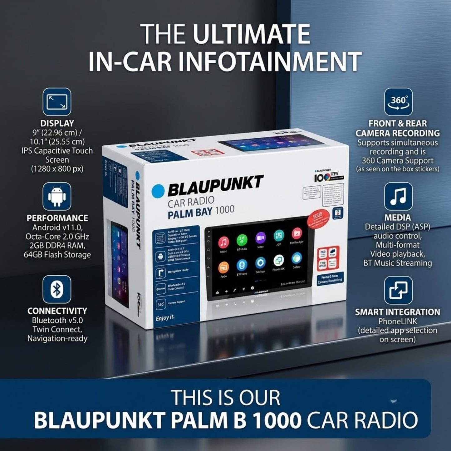 
                  
                    BLAUPUNKT Palm Bay 1000 - 9inch Android Multimedia system(4+64)-MULTIMEDIA PLAYER-BLAUPUNKT-CARPLUS
                  
                