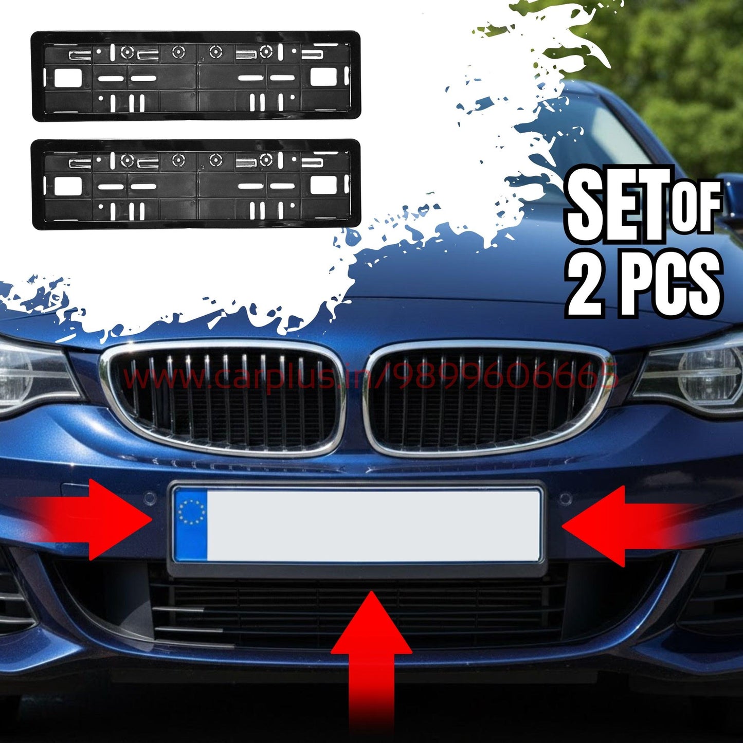 
                  
                    Blue Jay Number Plate Frame(Set Of 2 Pcs)-Piano Black-PARKING PLATE-BLUE JAY-CARPLUS
                  
                