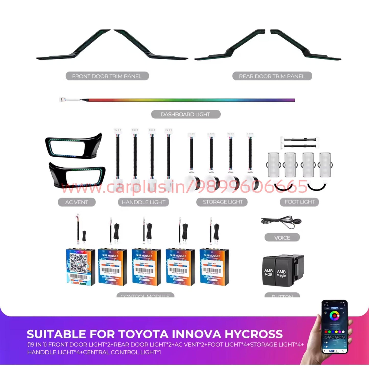 
                  
                    Cardi High End Series 19in1 Plug & Play Wirings Ambience Light for Toyota Hycross (Bladk)-AMBIENCE LIGHT-CARDI-CARPLUS
                  
                