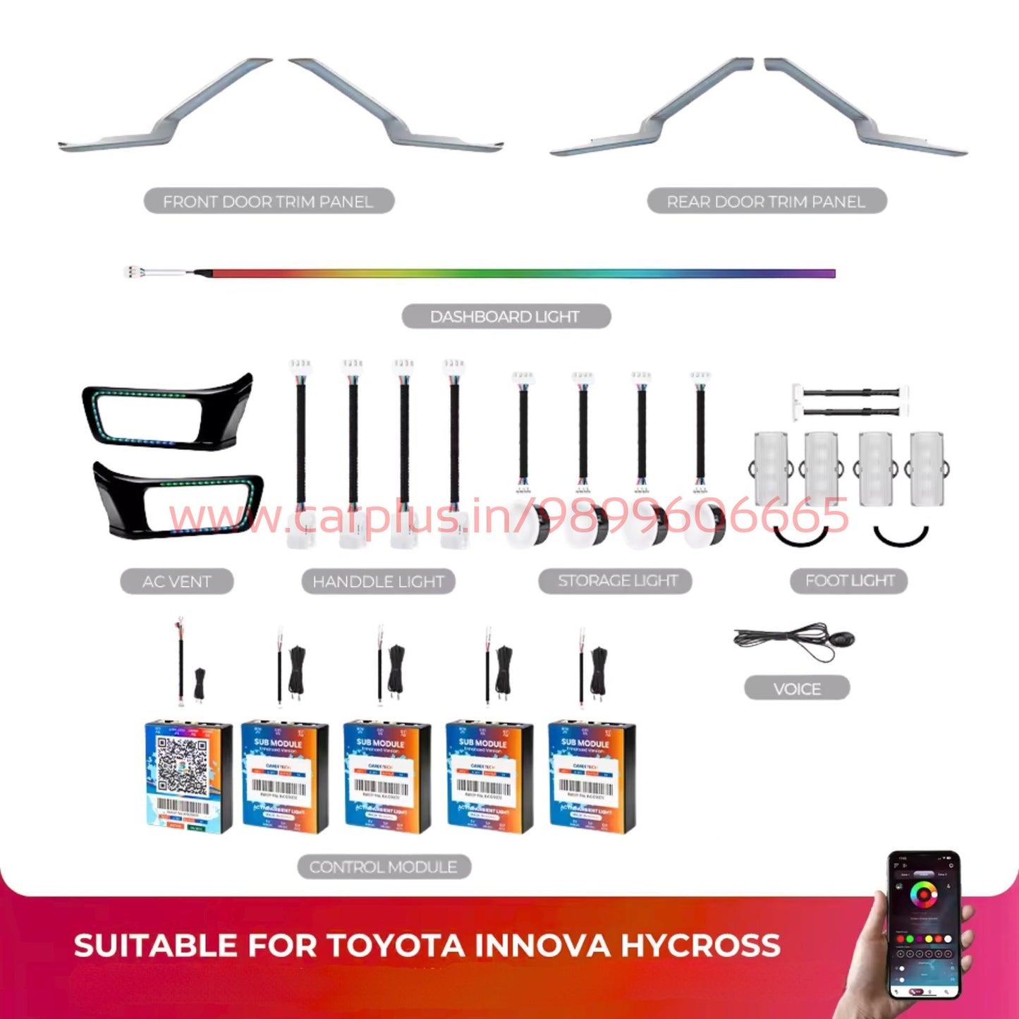 
                  
                    Cardi High End Series 19in1 Plug & Play Wirings Ambience Light for Toyota Hycross (Silver)-AMBIENCE LIGHT-CARDI-CARPLUS
                  
                