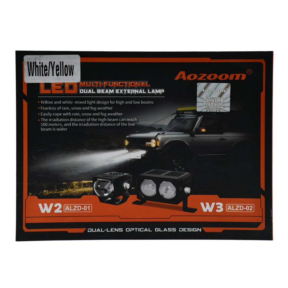 
                  
                    AOZOOM W2 (ALZD-01) LED Multifunctional Dual Beam External Auxiliary Lamp-WHITE
                  
                