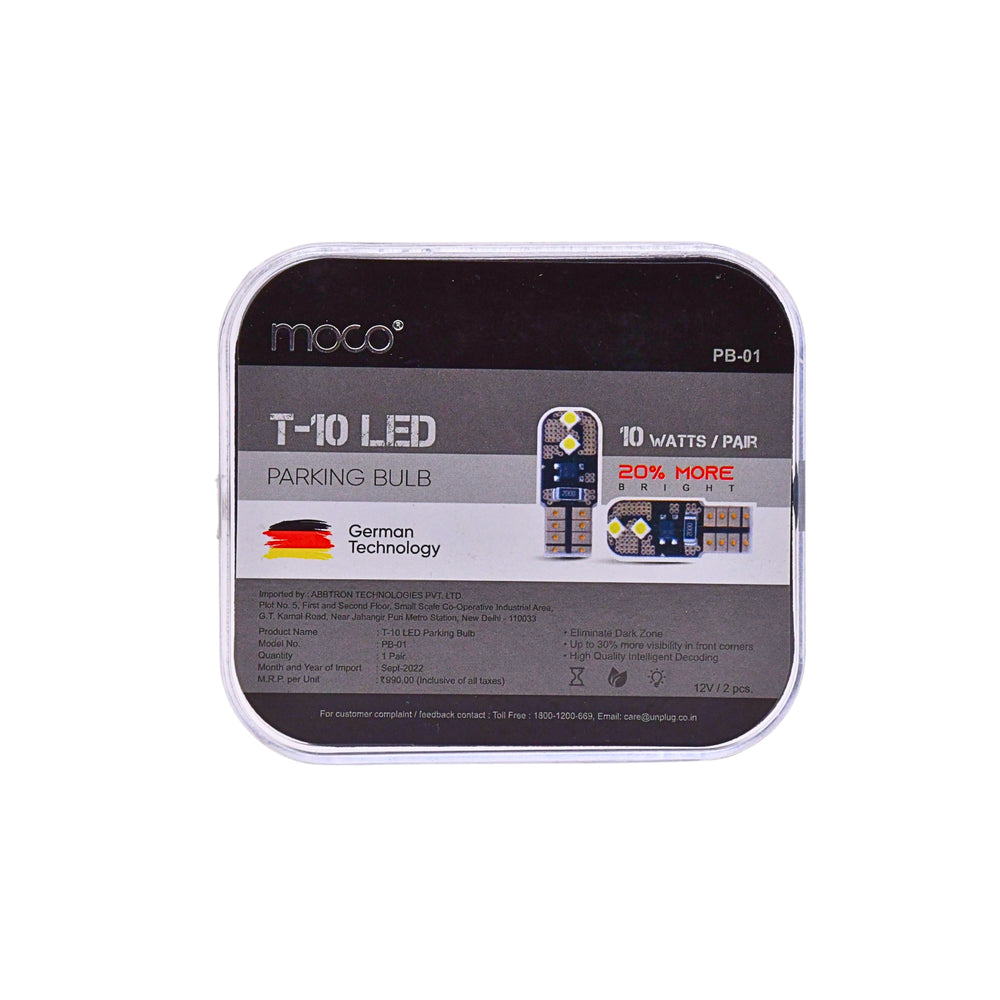 MOCO PB-01 T-10 LED Parking Bulb Set