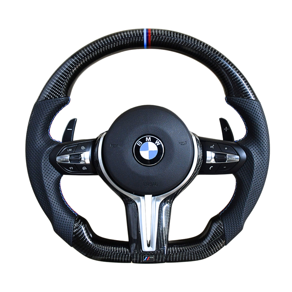 
                  
                    BMW M3 F30 Steering Wheel real carbon, 3 Series F30 2013-19 , 1 Series F20 2013-18 , X1 F48 2016-22 , X3 F25 2010-16, X5 F15 2014-17 , 3 GT F34 , X6 2014-17
                  
                