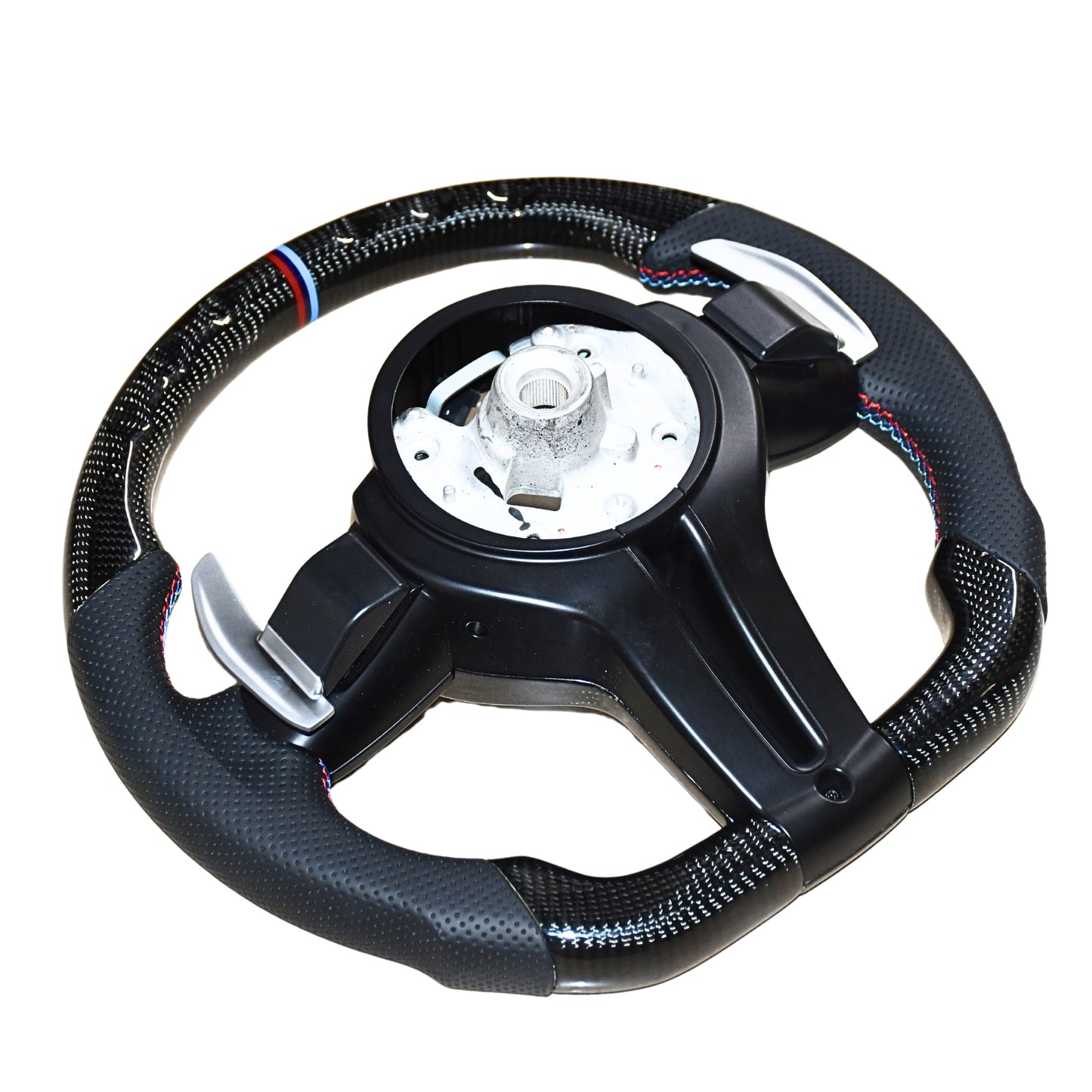 
                  
                    BMW M3 F30 Steering Wheel real carbon, 3 Series F30 2013-19 , 1 Series F20 2013-18 , X1 F48 2016-22 , X3 F25 2010-16, X5 F15 2014-17 , 3 GT F34 , X6 2014-17
                  
                