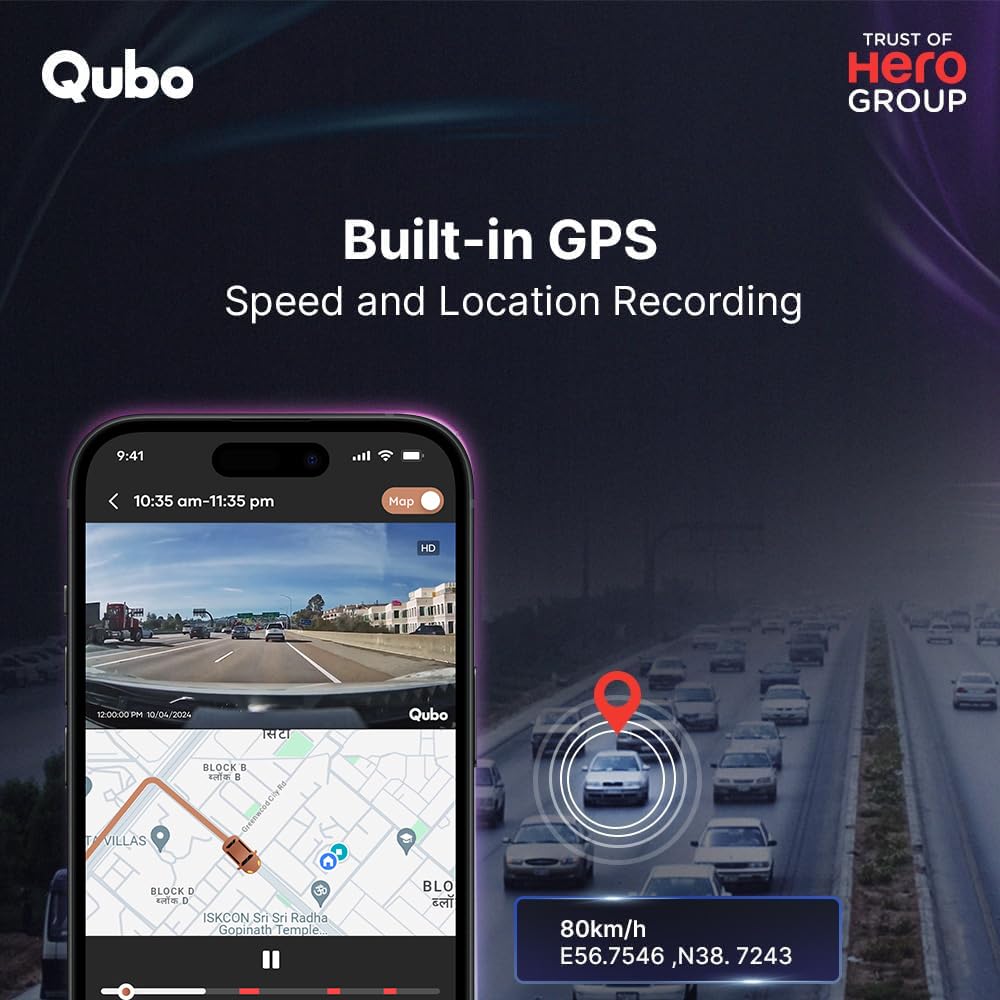 
                  
                    Qubo Smart Dashcam Pro 3K Starvis 2 (Front + Rear) - Black
                  
                