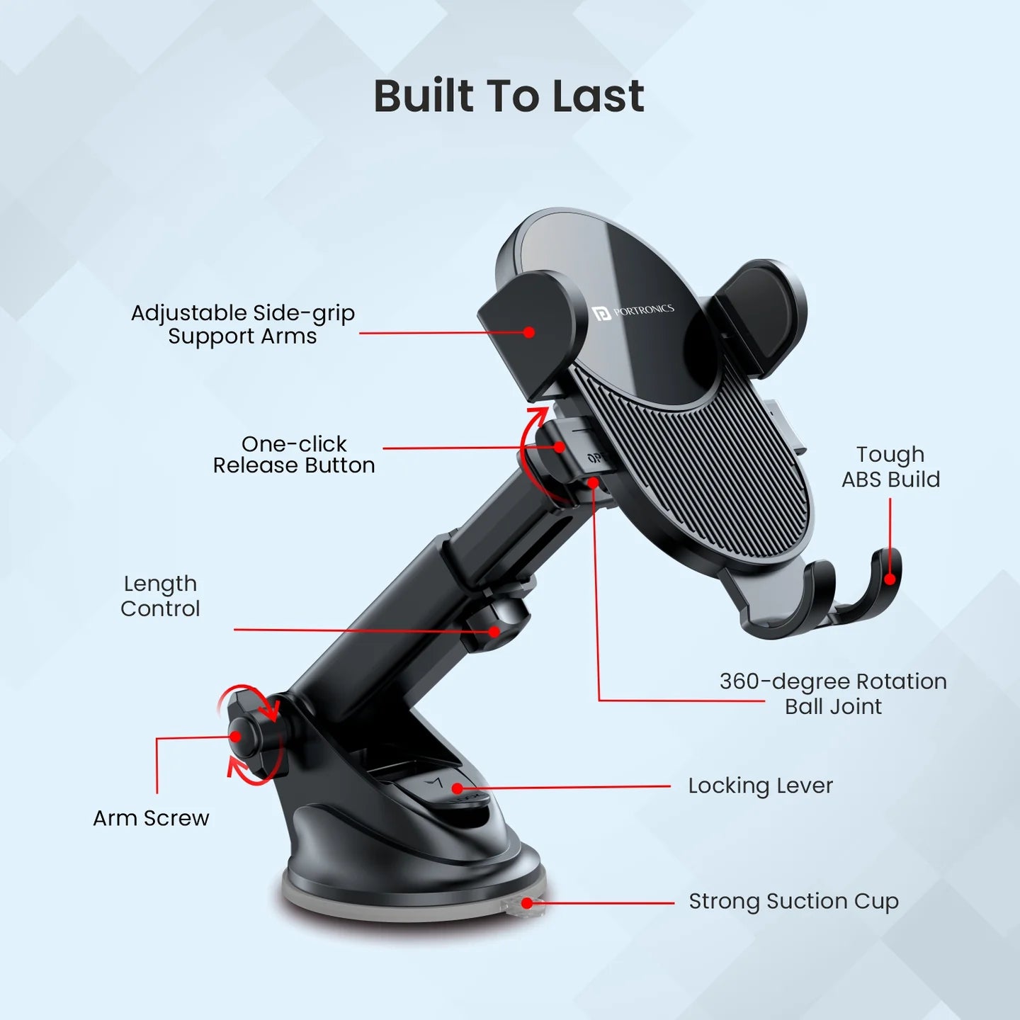 
                  
                    PORTRONICS CLAMP M3 Universal Mobile Holder
                  
                