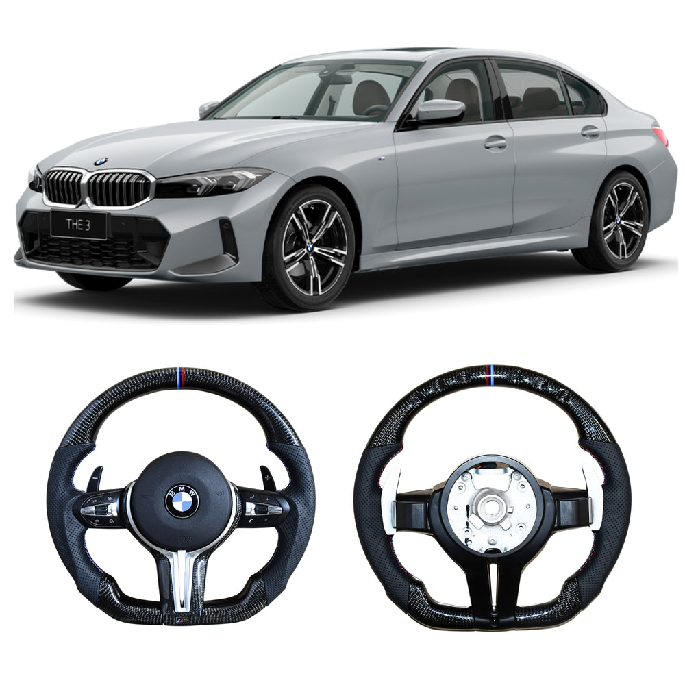 BMW M3 F30 Steering Wheel real carbon, 3 Series F30 2013-19 , 1 Series F20 2013-18 , X1 F48 2016-22 , X3 F25 2010-16, X5 F15 2014-17 , 3 GT F34 , X6 2014-17