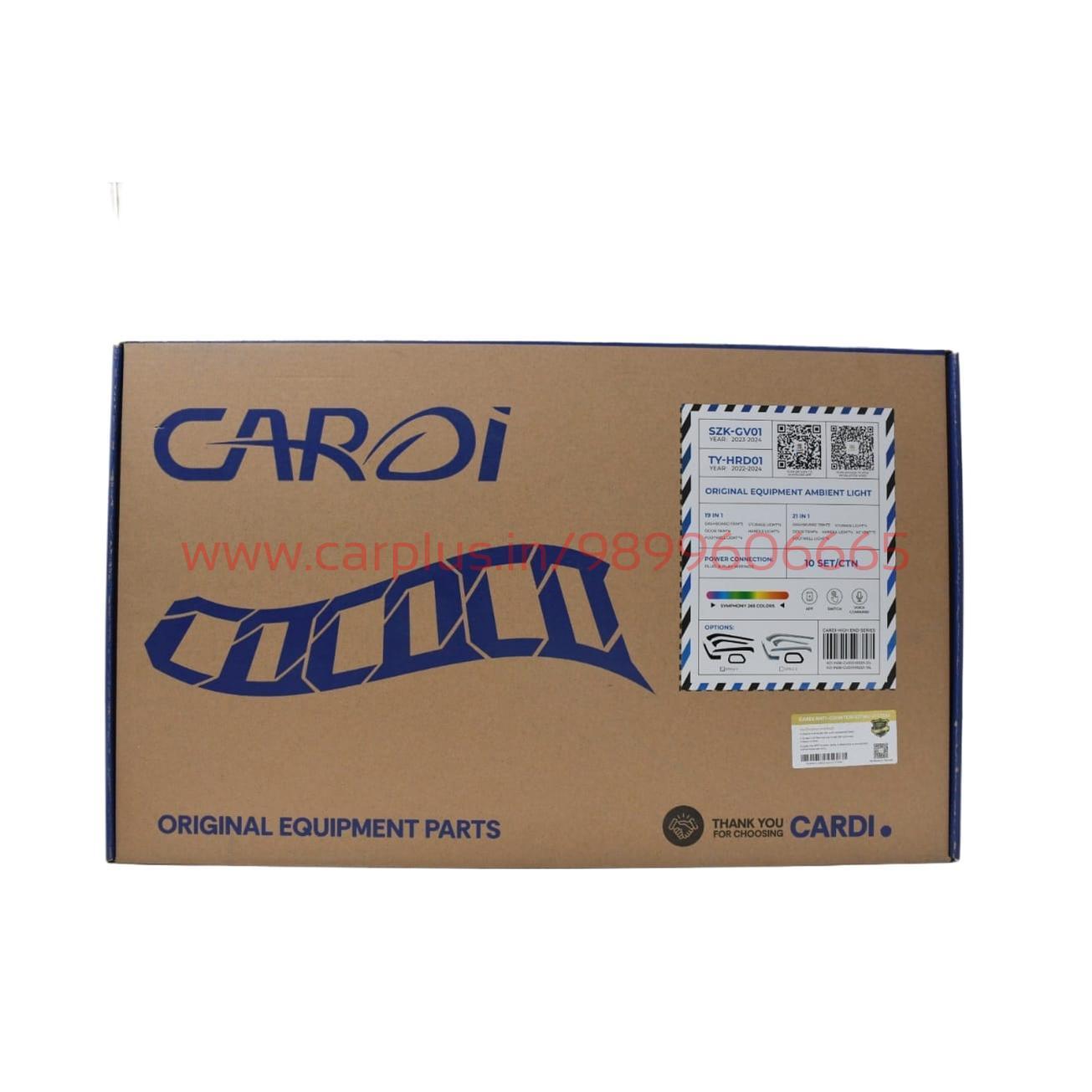
                  
                    Cardi High End Series 19in1 Plug & Play Wirings Ambience Light for The Grand Vitara // Hyryder-AMBIENCE LIGHT-CARDI-CARPLUS
                  
                