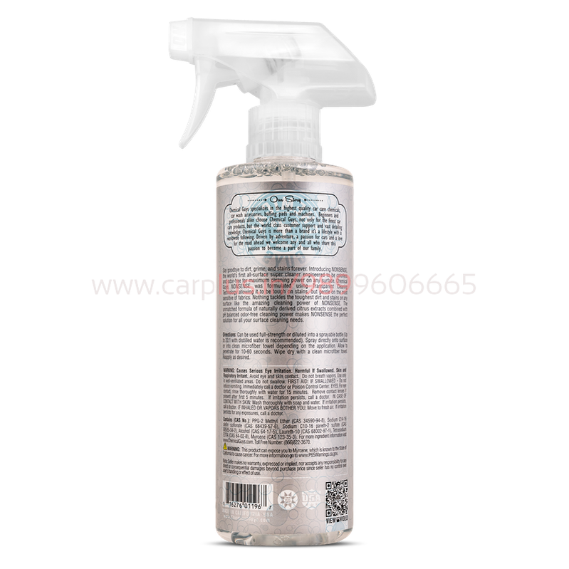 
                  
                    ChemicalGuys SPI_99_316 Nonsense Colorless and Odorless All Surface Cleaner-CAR WASH-CHEMICAL GUYS-473ml-CARPLUS
                  
                