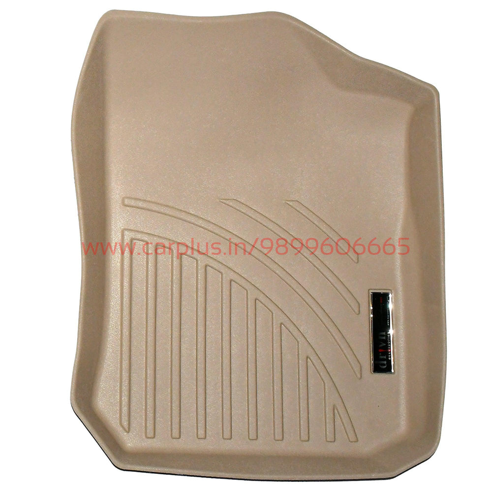 DRIVN TPE Car Floor Mats for Volkswagen Polo/Skoda Rapid-Beige-3D MATS-DRIVN-CARPLUS